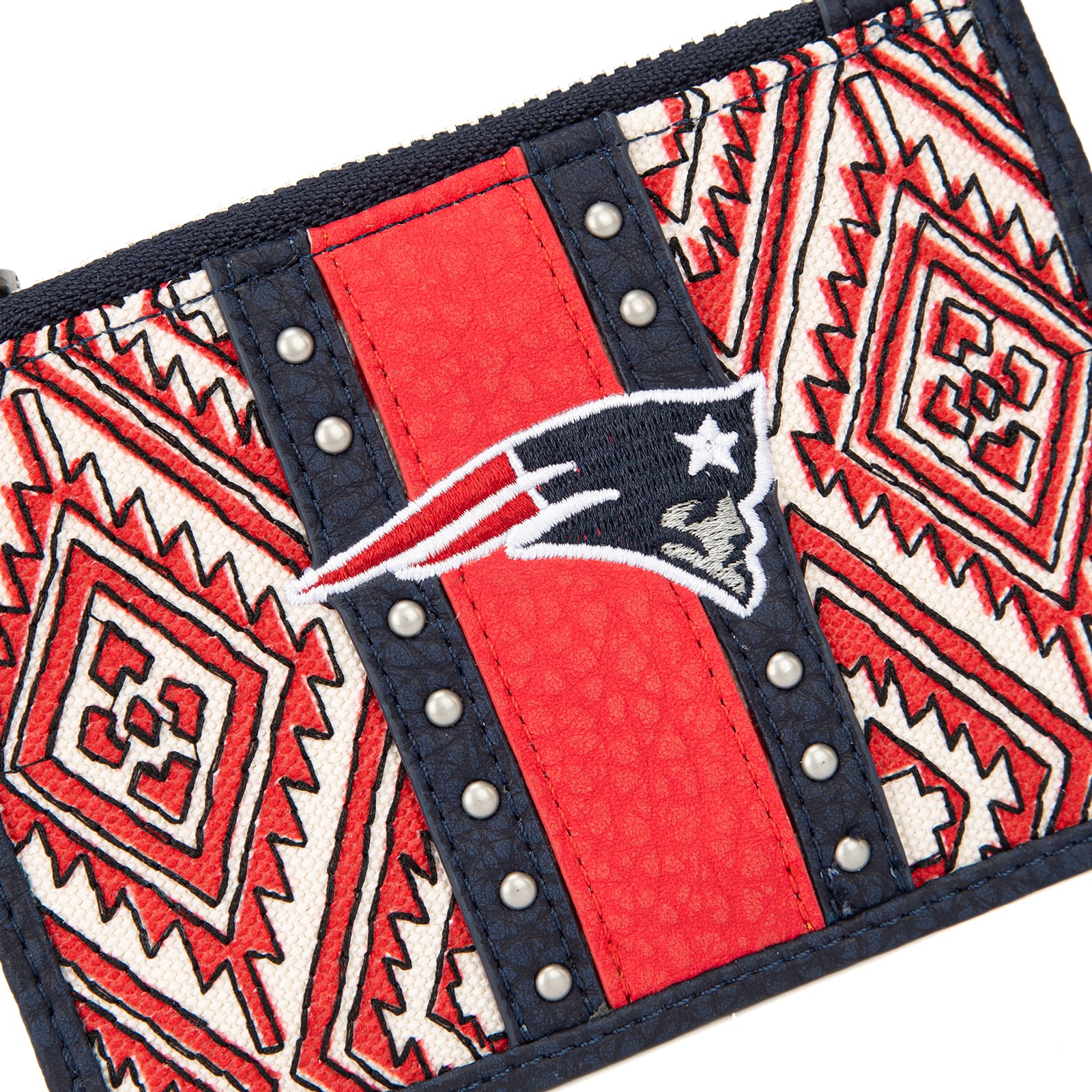 Portefeuille et bracelet porte-clés football Montana West New England Patriots pour femme