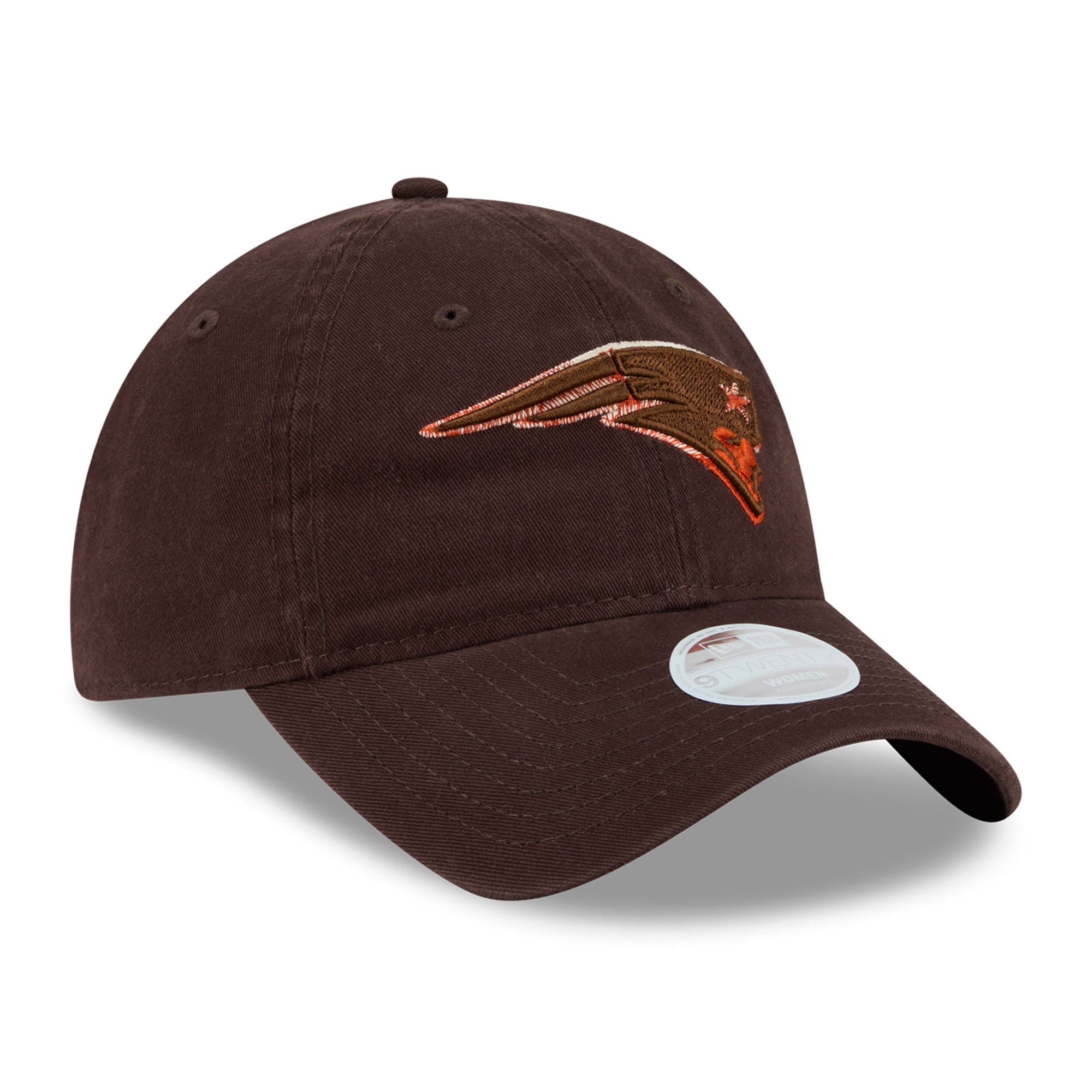 Women's New Era Brown New England Patriots Pumpkin Spice 9TWENTY Adjustable Hat