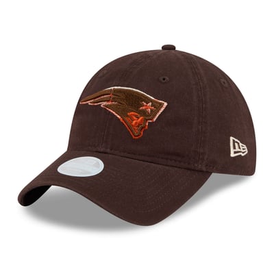 New England Patriots New Era Women's Pumpkin Spice 9TWENTY Adjustable Hat - Brown