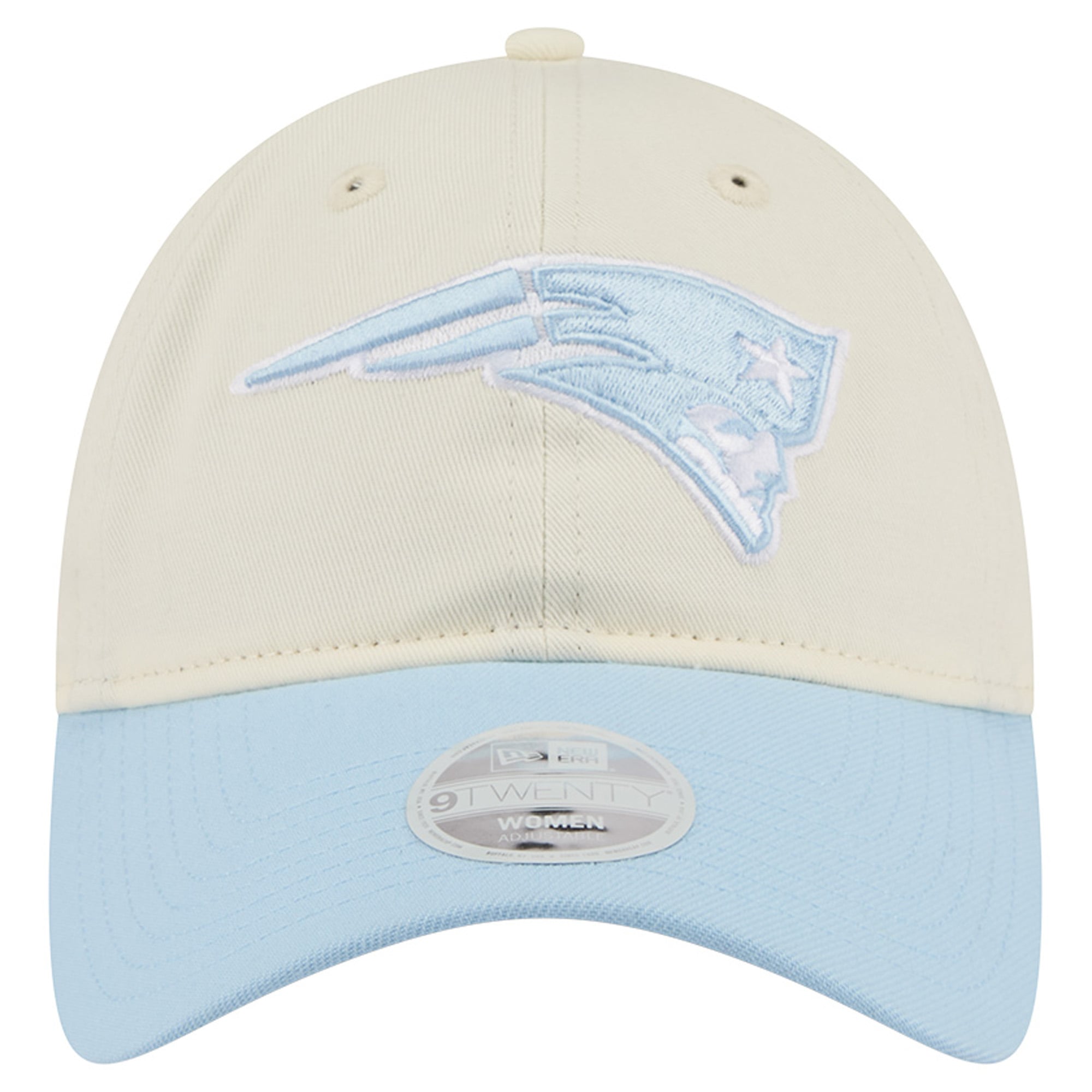 Casquette ajustable New Era crème/bleu côtier New England Patriots 9TWENTY pour femme