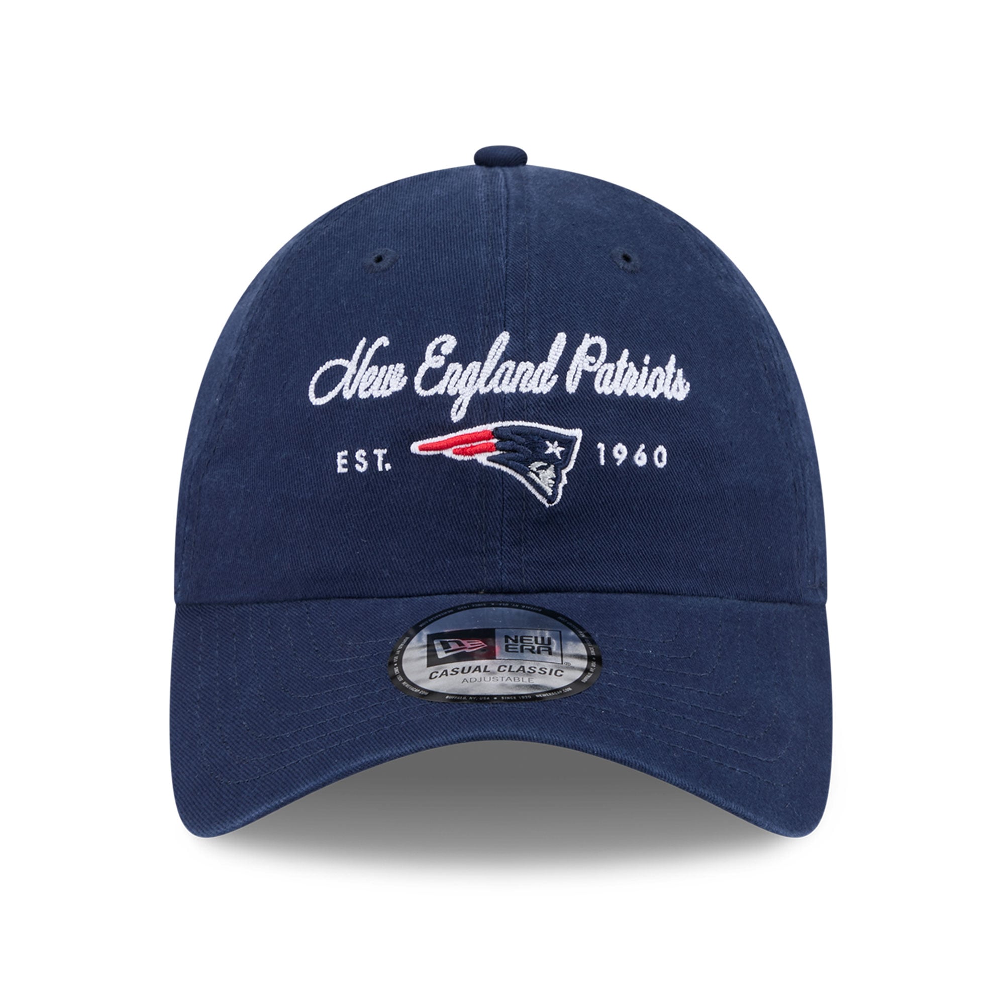 Casquette New Era marine New England Patriots pour femme, style classique décontracté et ajustable