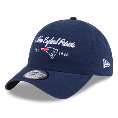New England Patriots New Era Women's Script Casual Classic Adjustable Hat - Navy
