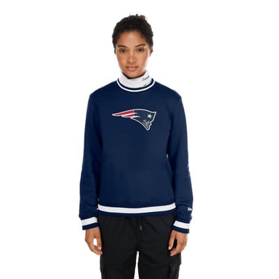  New England Patriots New Era Women's Sport Classics Turtleneck - Navy