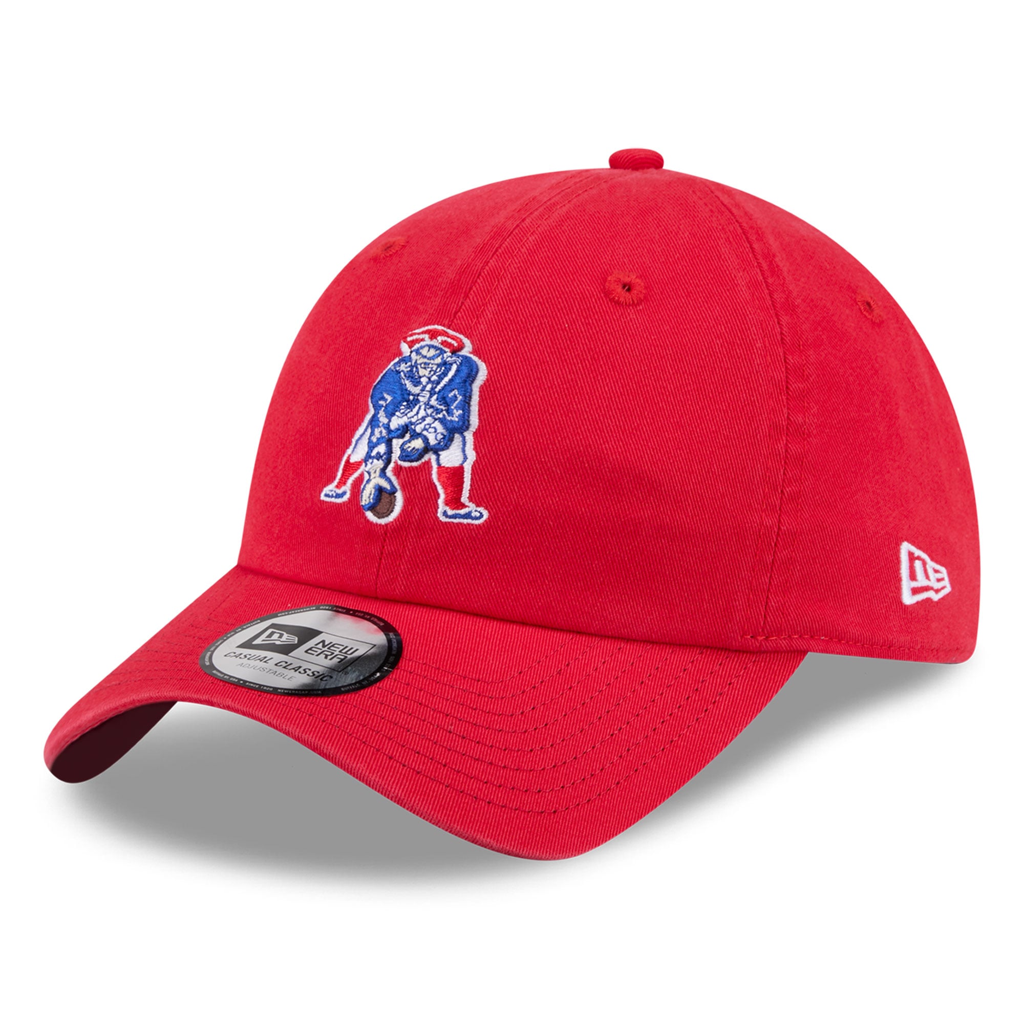 Casquette New Era rouge pour femme, style rétro, classique et ajustable, New England Patriots