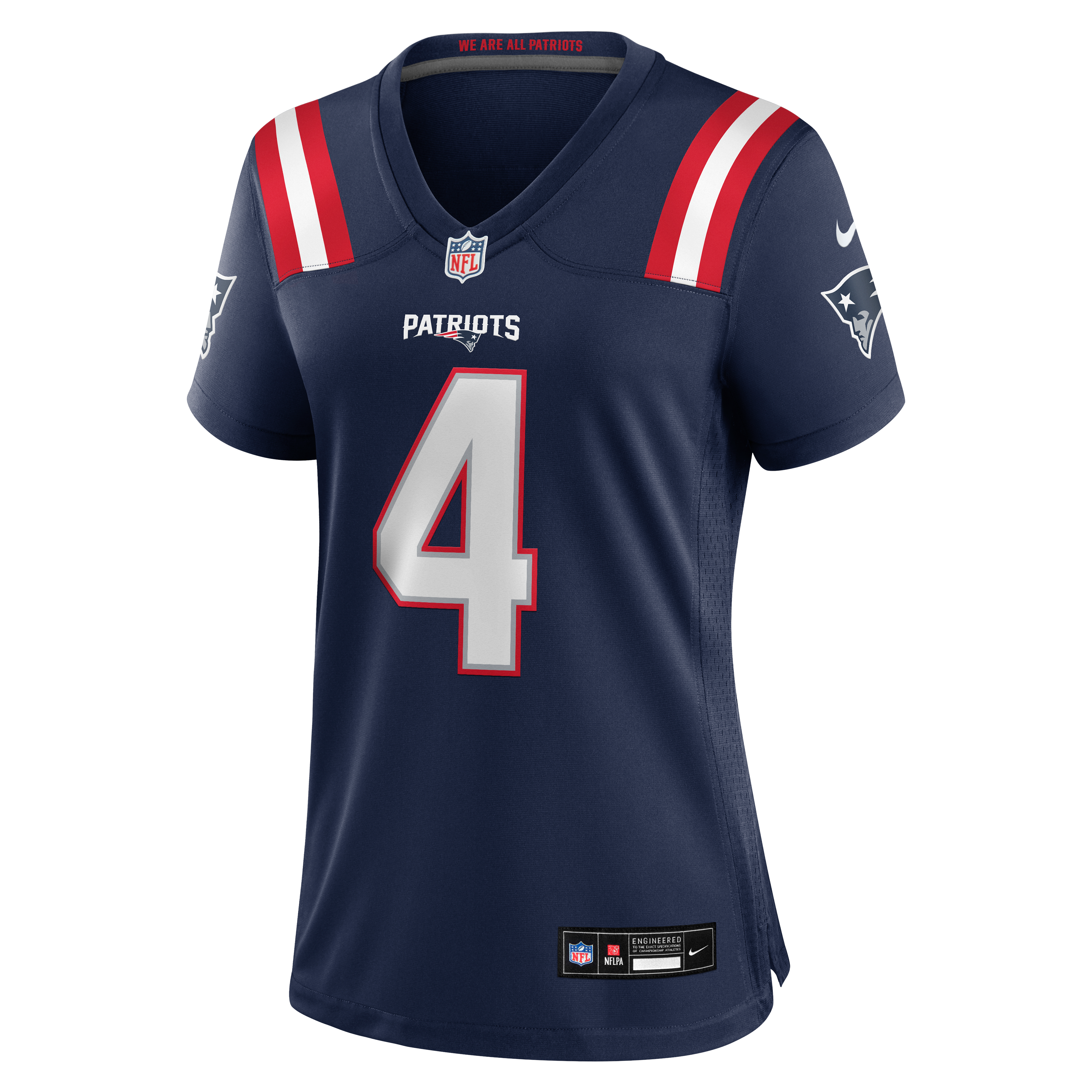 Maillot de match retiré l'équipe Nike Adam Vinatieri bleu marine des New England Patriots pour femmes