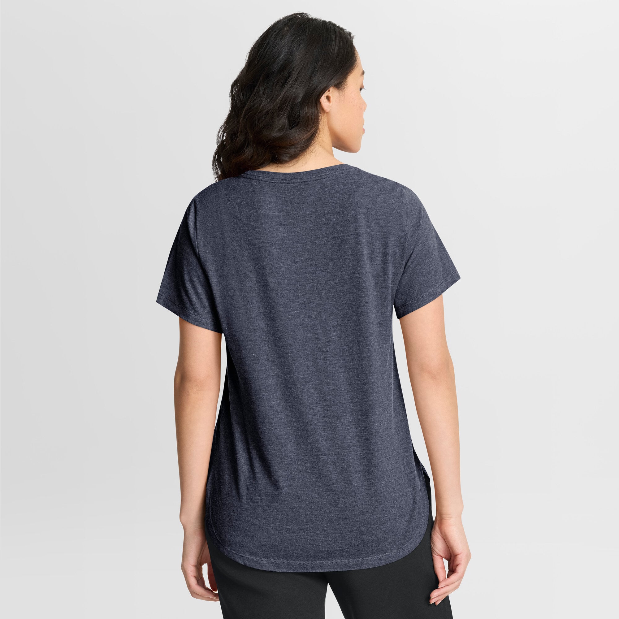 Women's Nike Athletic Heather Navy New England Patriots Lockup Tri-Blend T-Shirt
