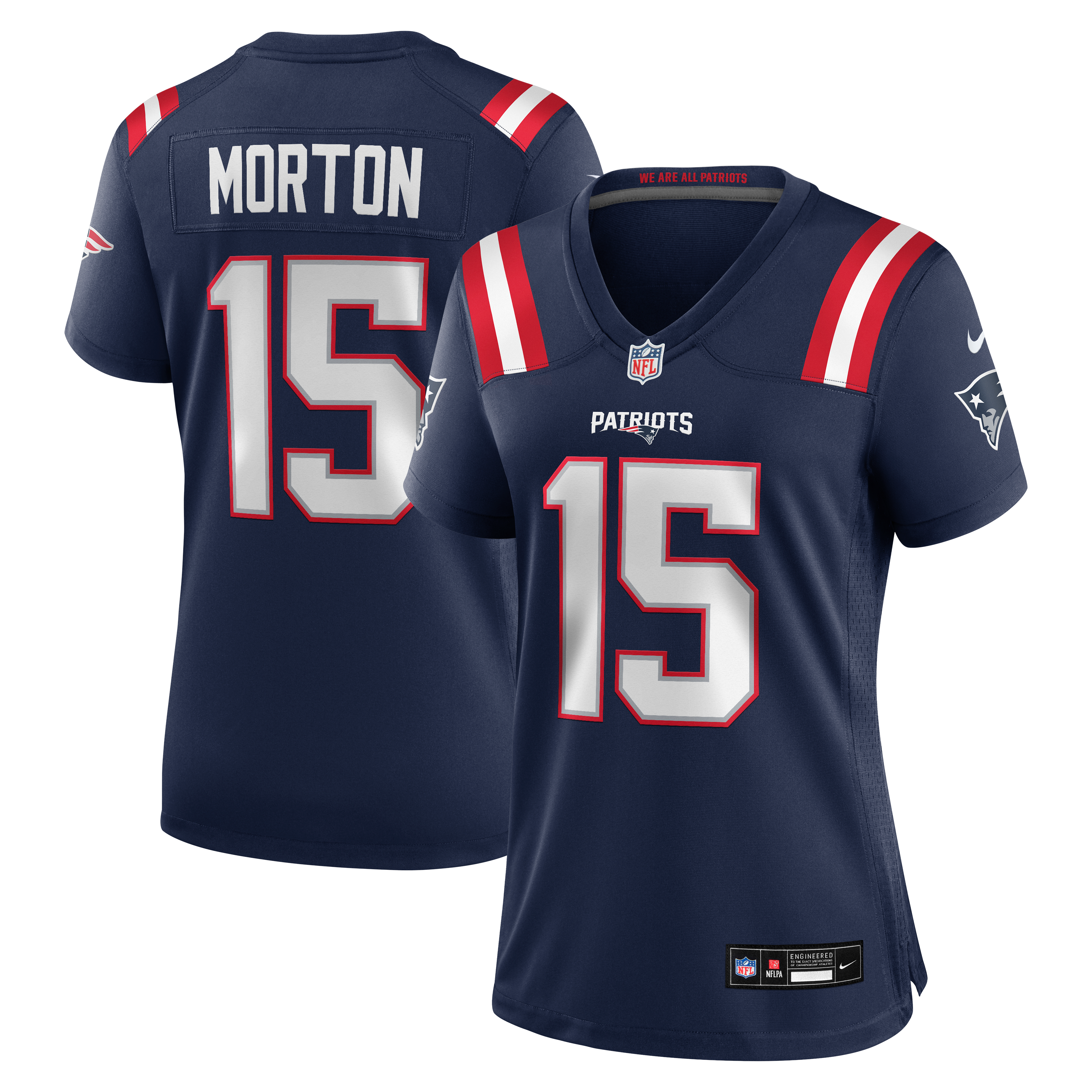 Women's Nike Behren Morton Navy New England Patriots Team Game Jersey