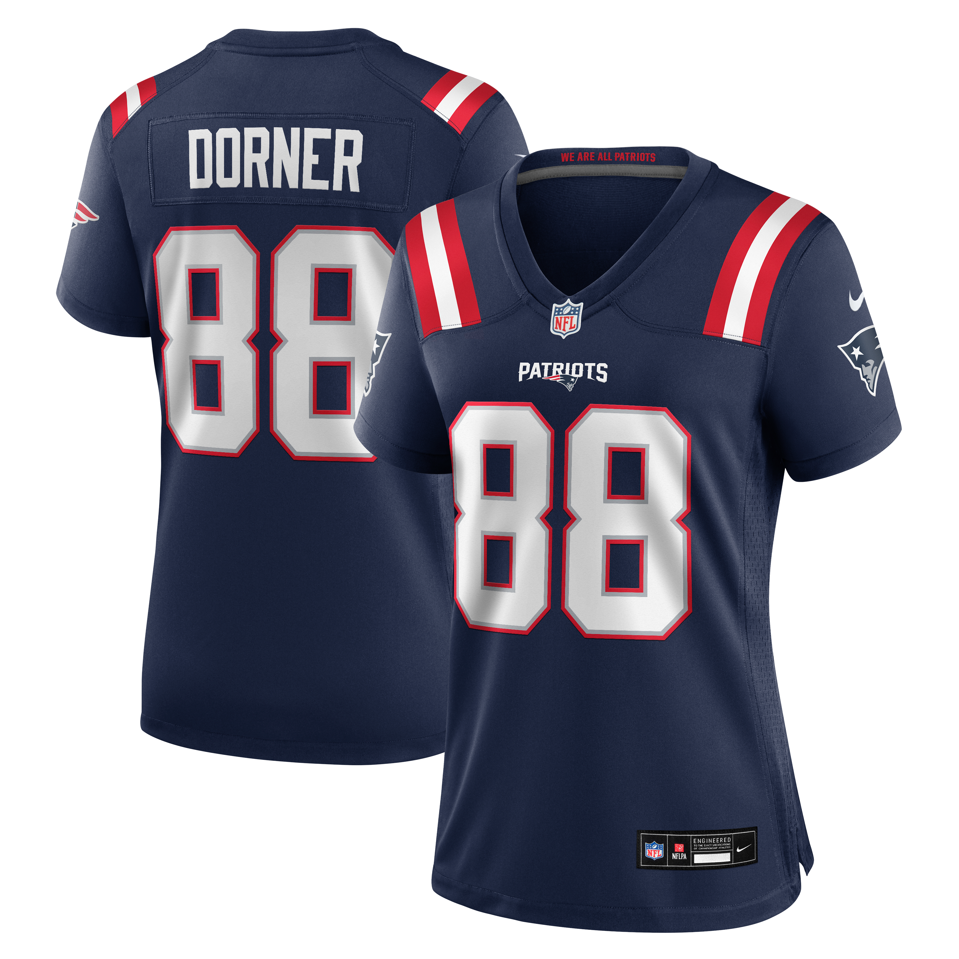 Women's Nike Cameron Dorner Navy New England Patriots Team Game Jersey