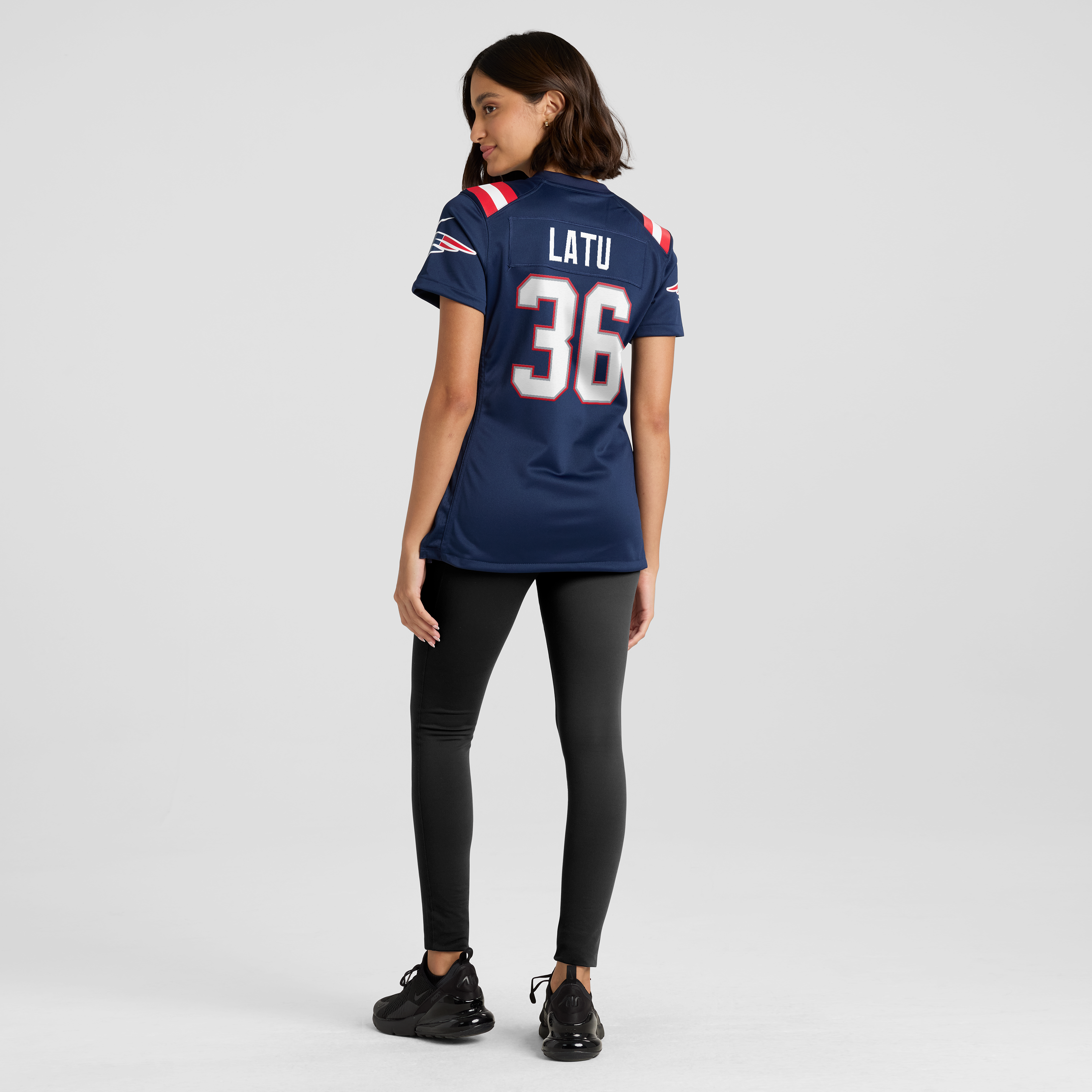 Women's Nike Cameron Latu Navy New England Patriots Team Game Jersey