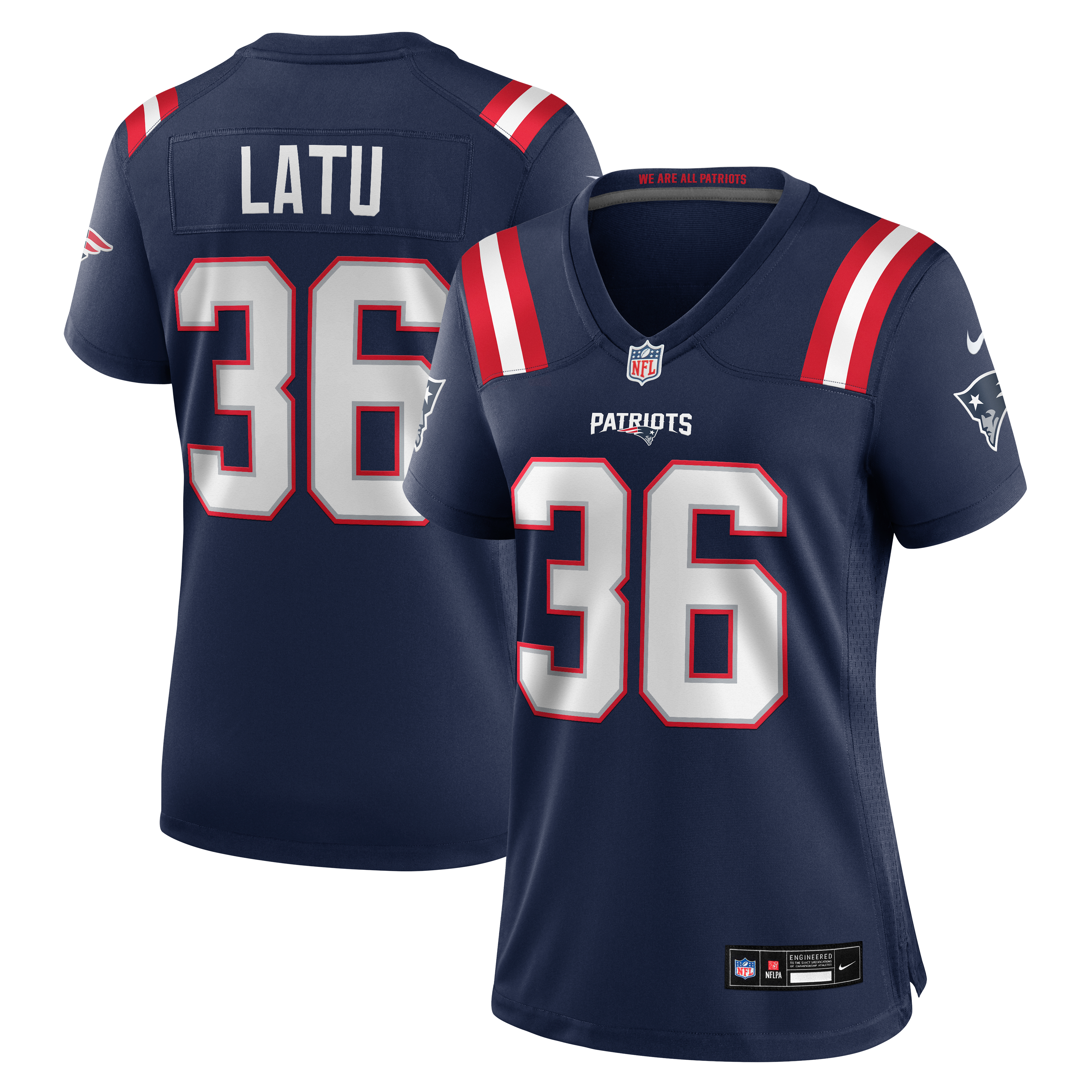Women's Nike Cameron Latu Navy New England Patriots Team Game Jersey