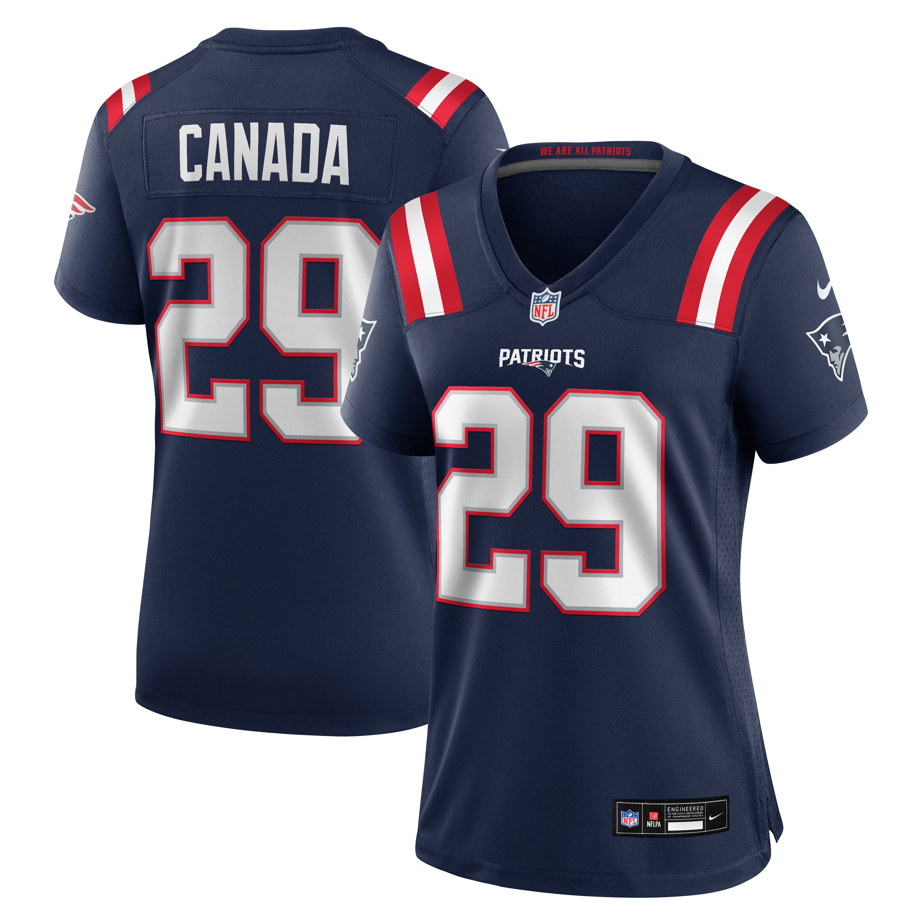 Women's Nike Channing Canada Navy New England Patriots Team Game Jersey