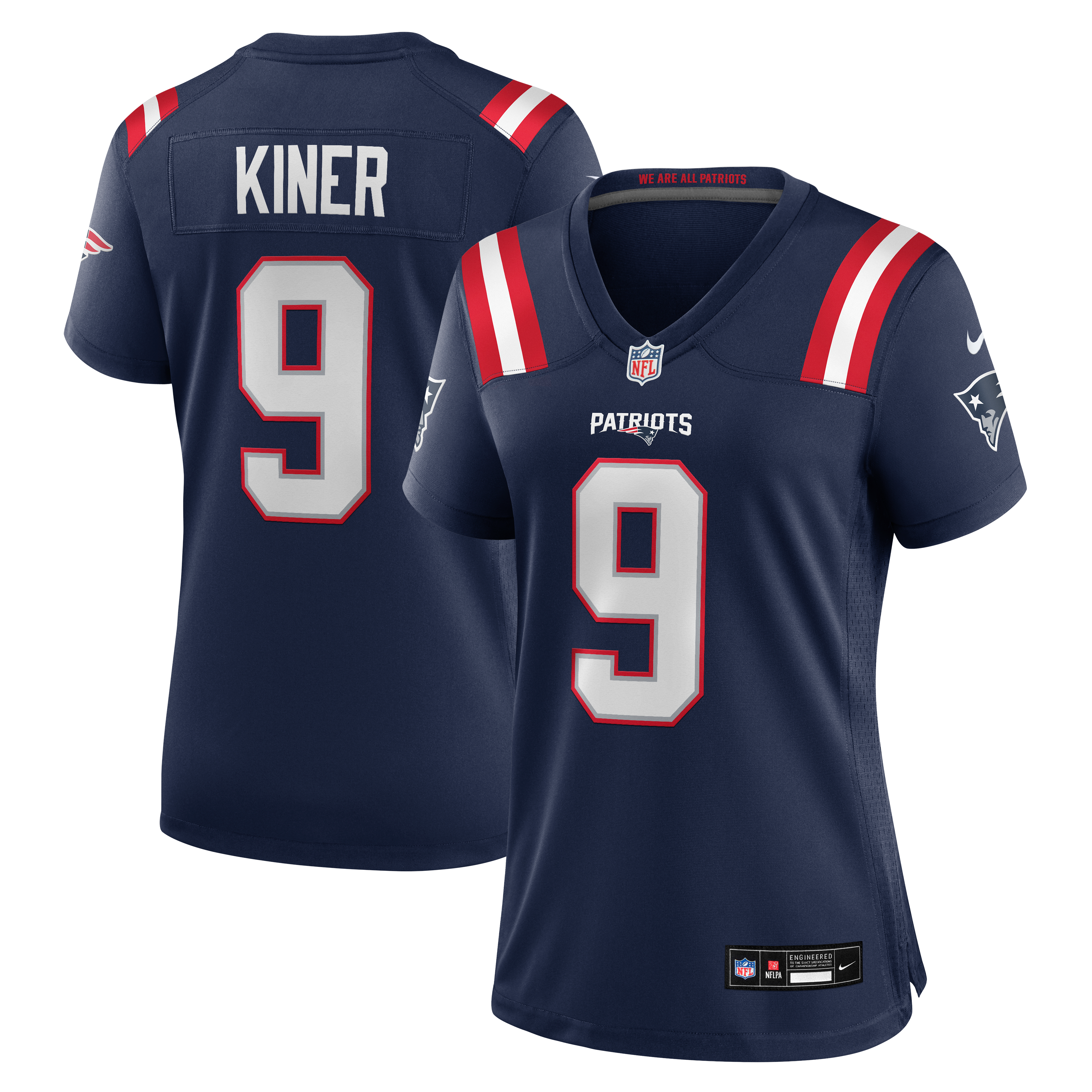 Women's Nike Corey Kiner Navy New England Patriots Team Game Jersey
