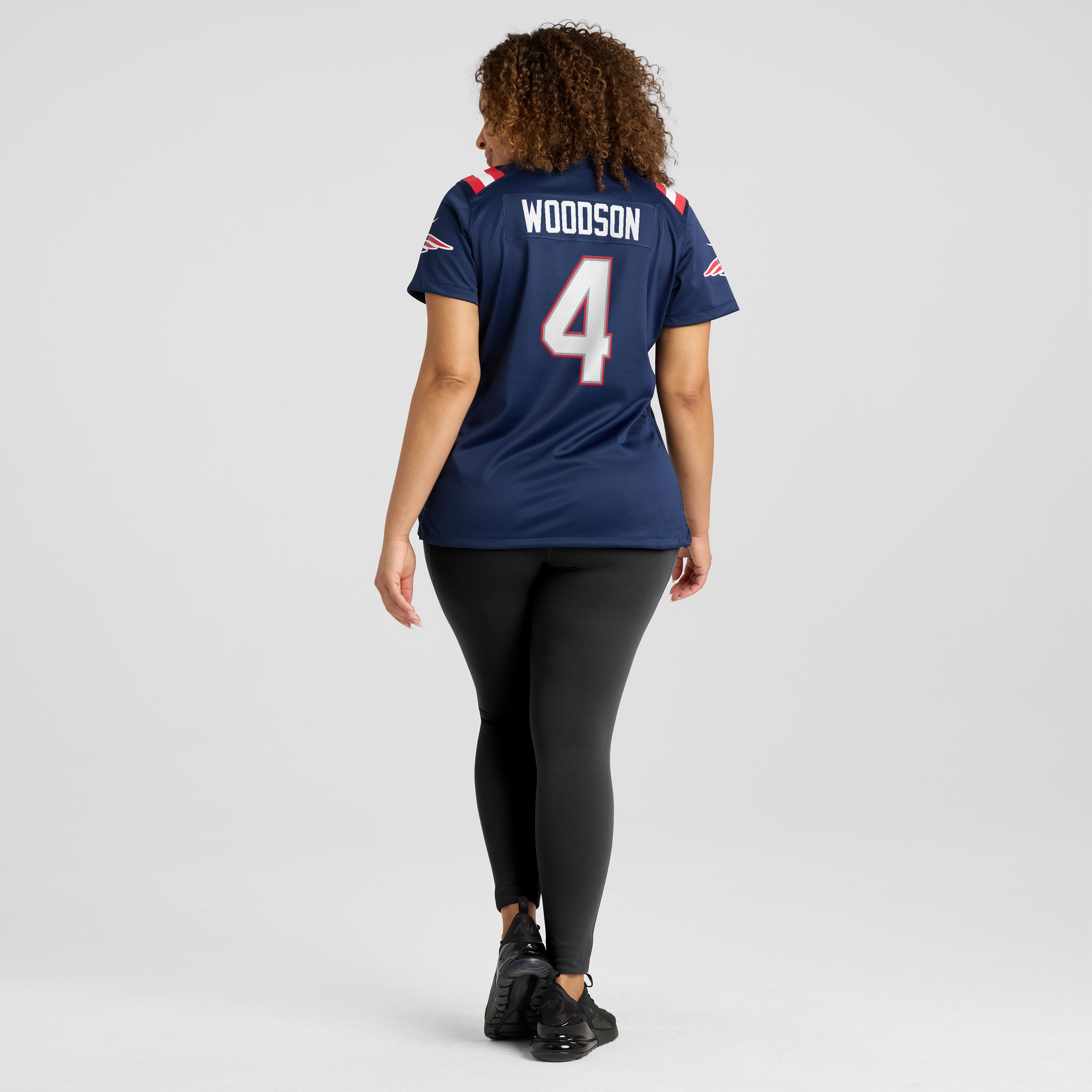 Women's Nike Craig Woodson Navy New England Patriots Team Game Jersey