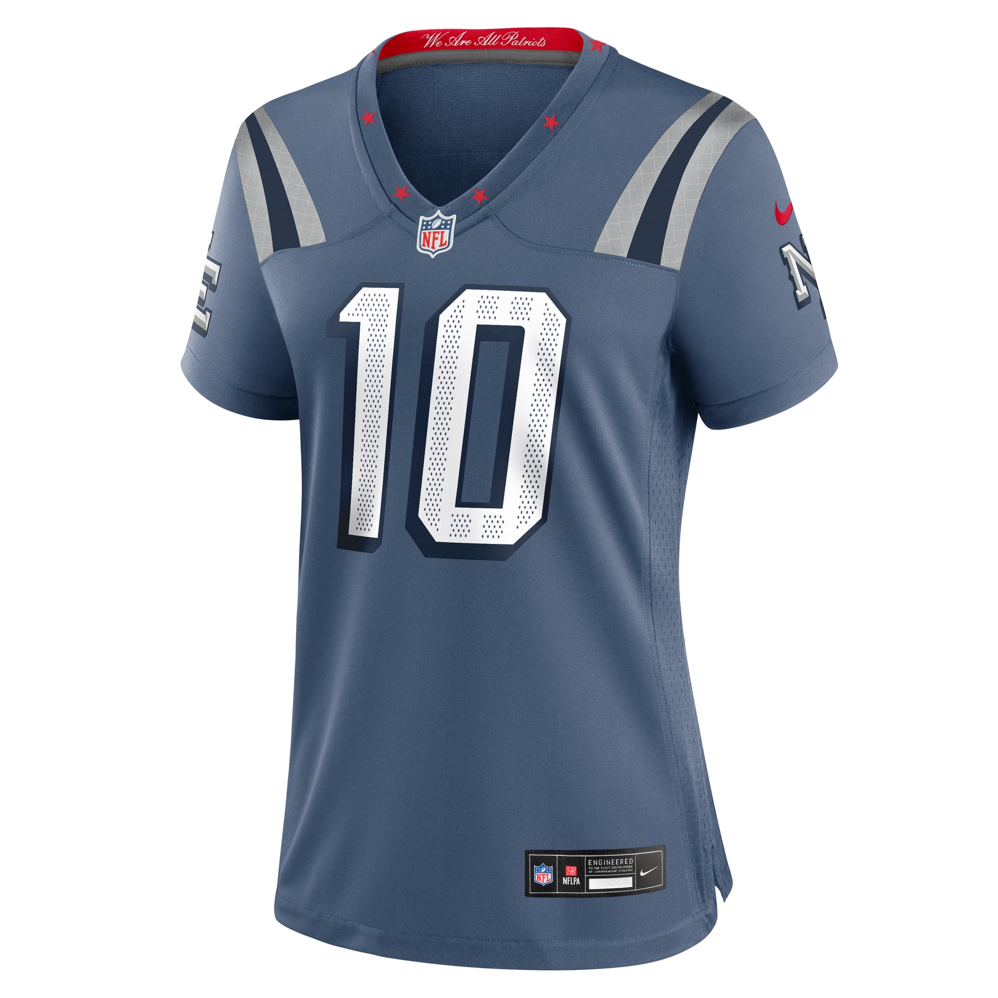 Women's Nike Drake Maye Blue New England Patriots Rivalries Collection Game Jersey