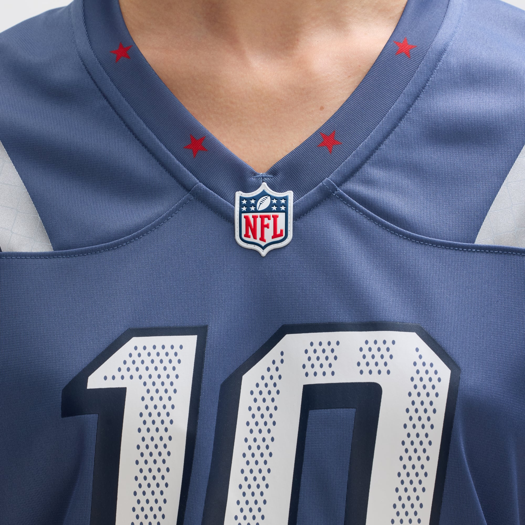 Women's Nike Drake Maye Blue New England Patriots Rivalries Collection Game Jersey