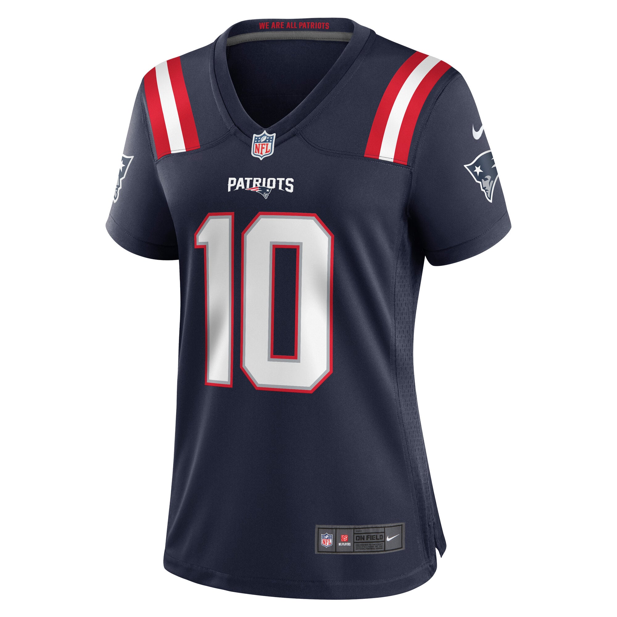 Women's Nike Drake Maye Navy New England Patriots Team Game Jersey