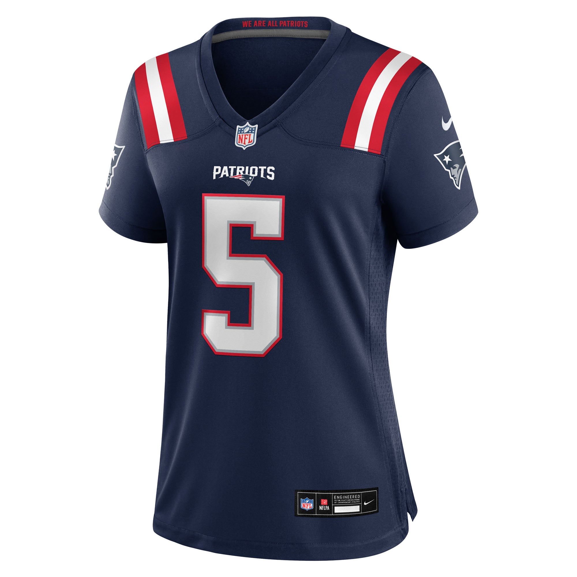 Women's Nike Dre'Mont Jones Navy New England Patriots Team Game Jersey