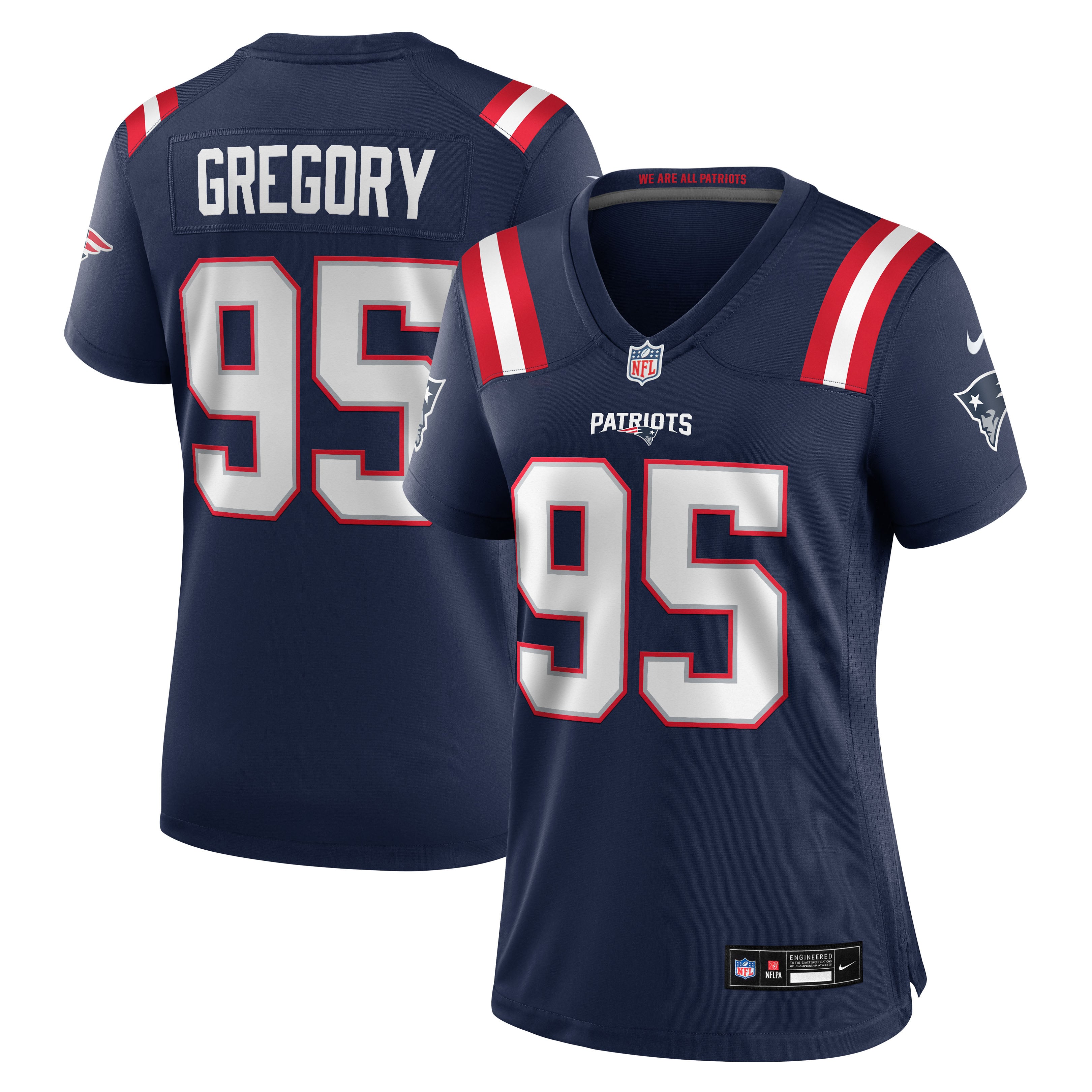 Women's Nike Eric Gregory Navy New England Patriots Team Game Jersey