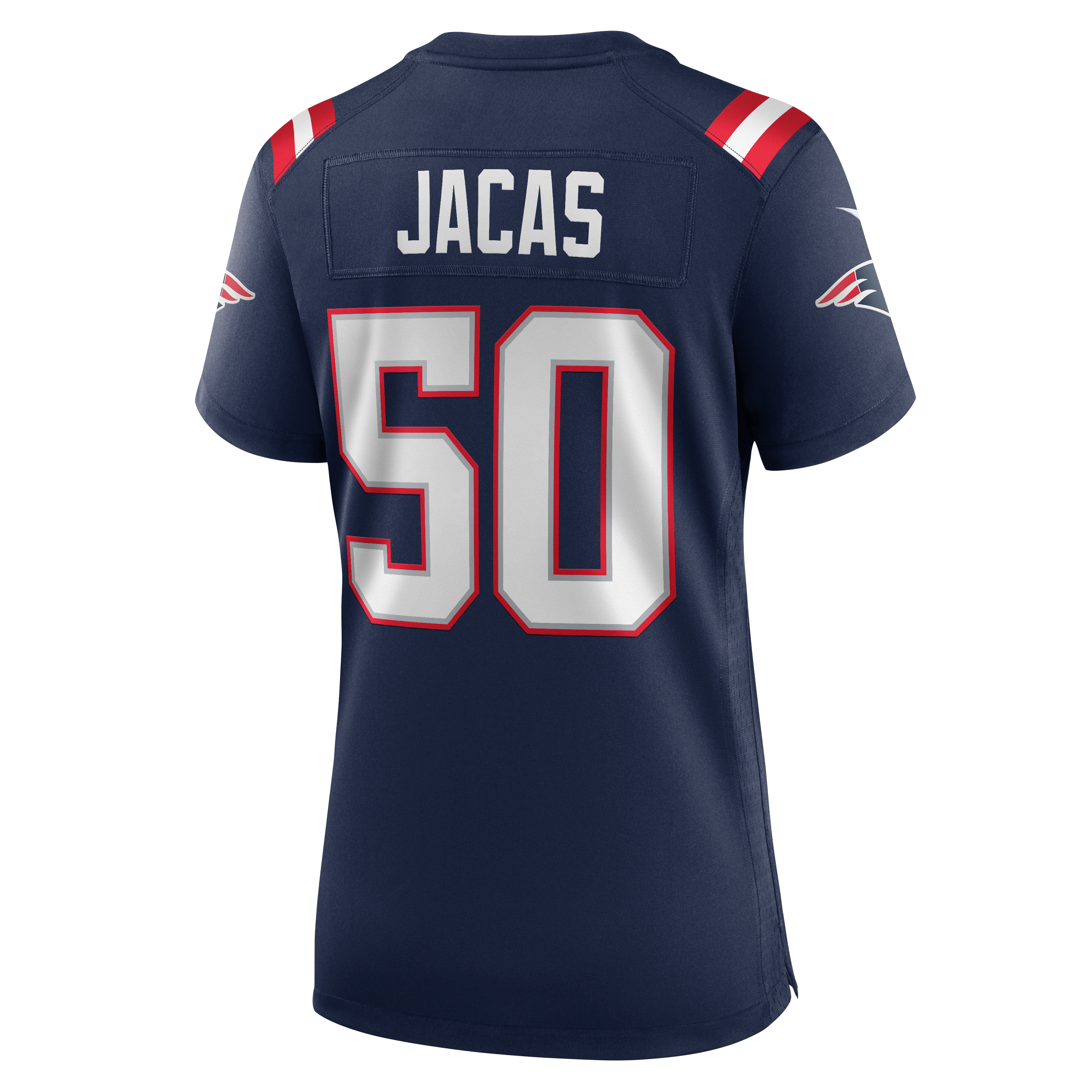 Women's Nike Gabe Jacas Navy New England Patriots Team Game Jersey