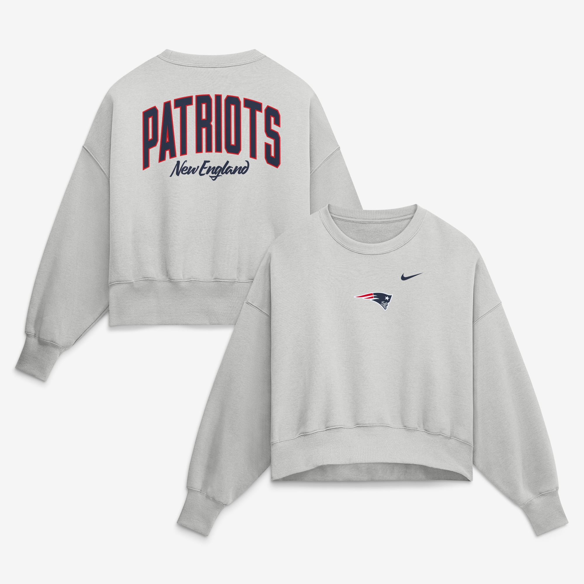 Sweat-shirt oversize en polaire Phoenix, bleu marine, Nike New England Patriots, pour femme
