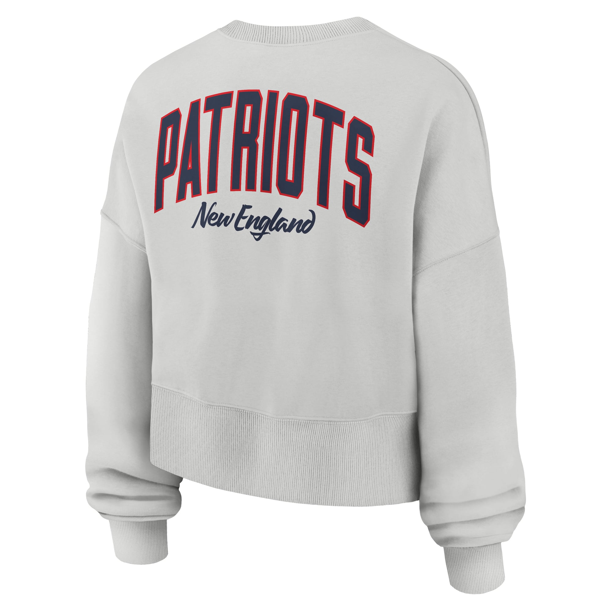 Sweat-shirt polaire surdimensionné Nike Primetime Phoenix gris New England Patriots pour femme