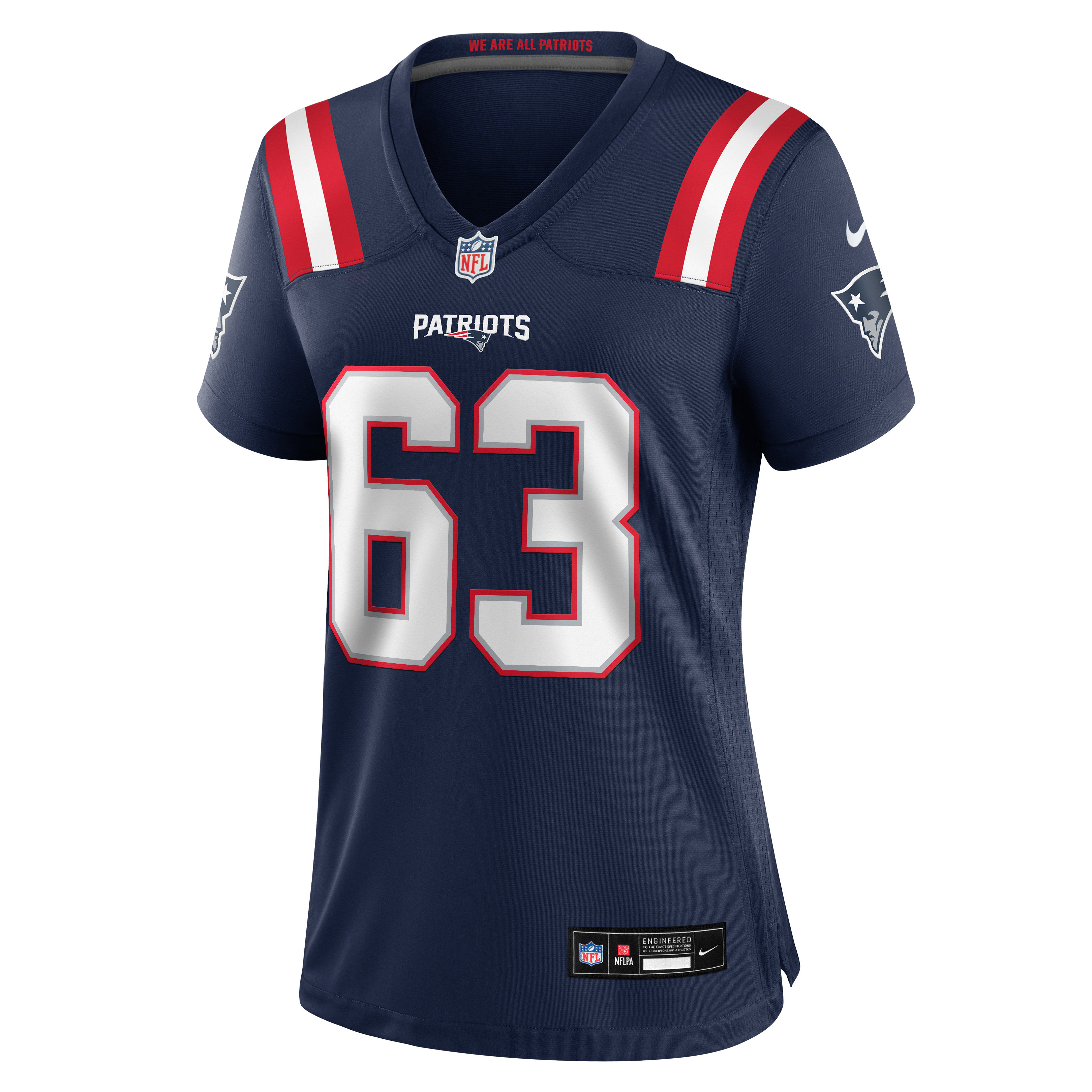 Women's Nike Jake Kubas Navy New England Patriots Team Game Jersey