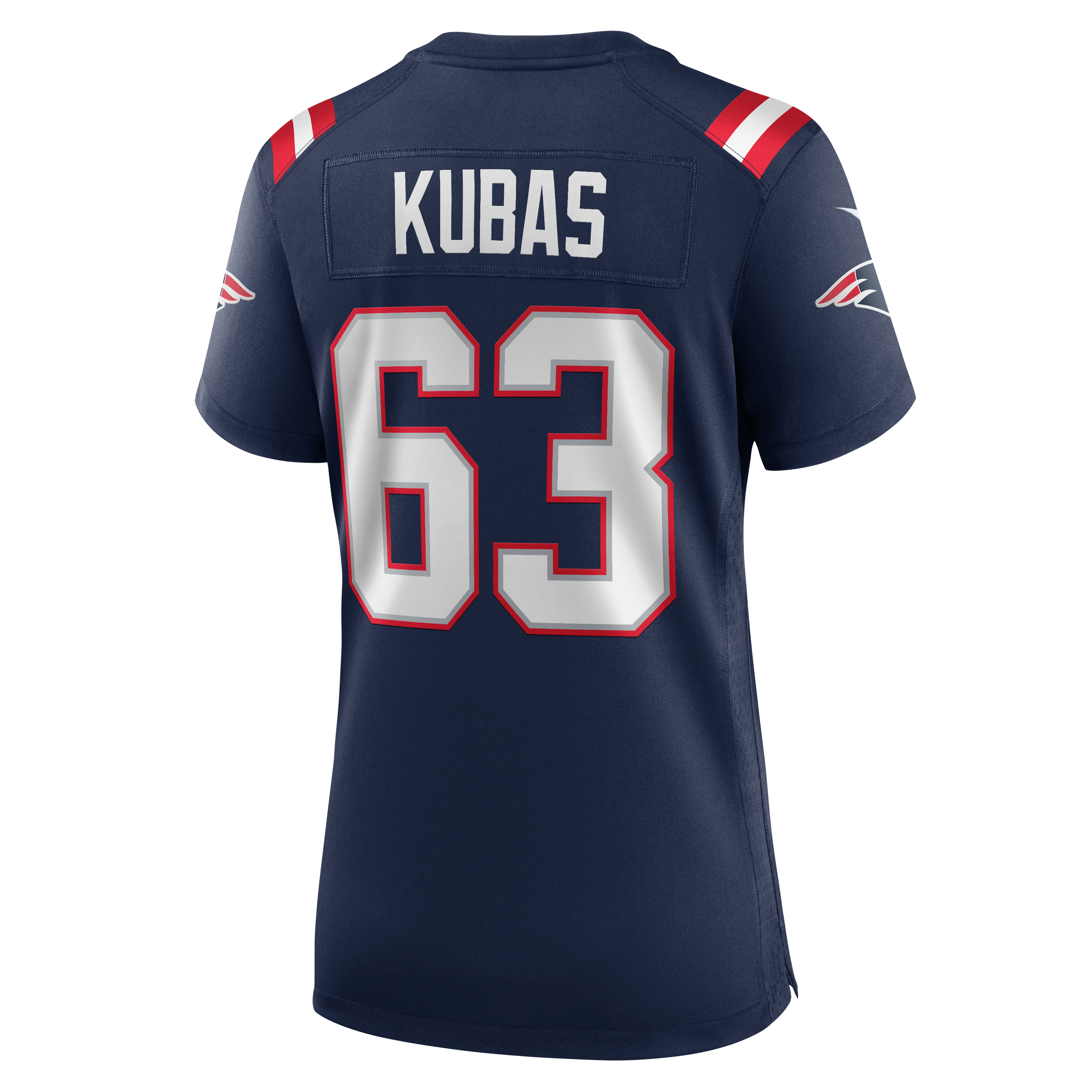 Women's Nike Jake Kubas Navy New England Patriots Team Game Jersey