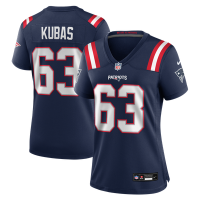 Jake Kubas New England Patriots Nike Women's Team Game Jersey - Navy
