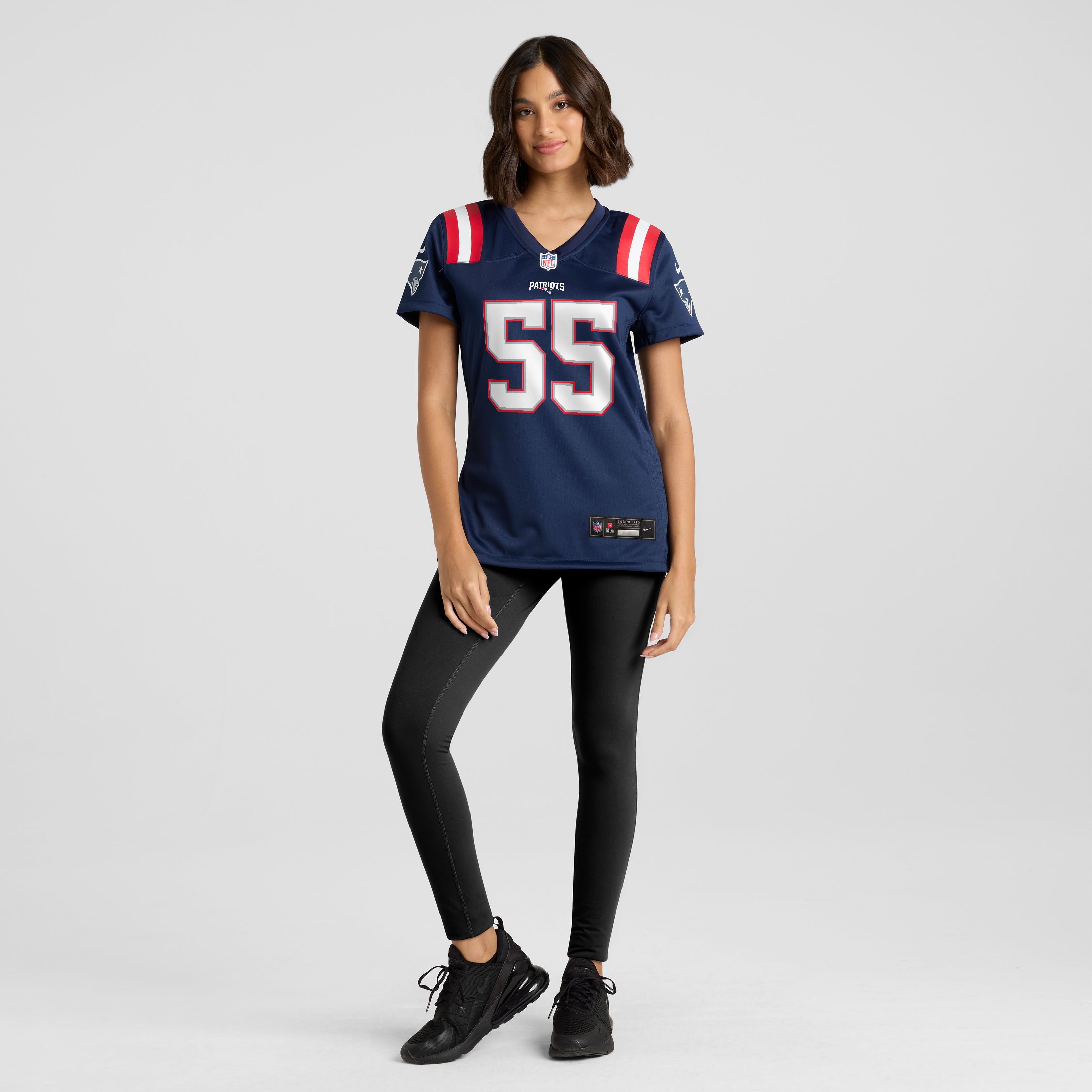 Women's Nike Jared Wilson Navy New England Patriots Team Game Jersey