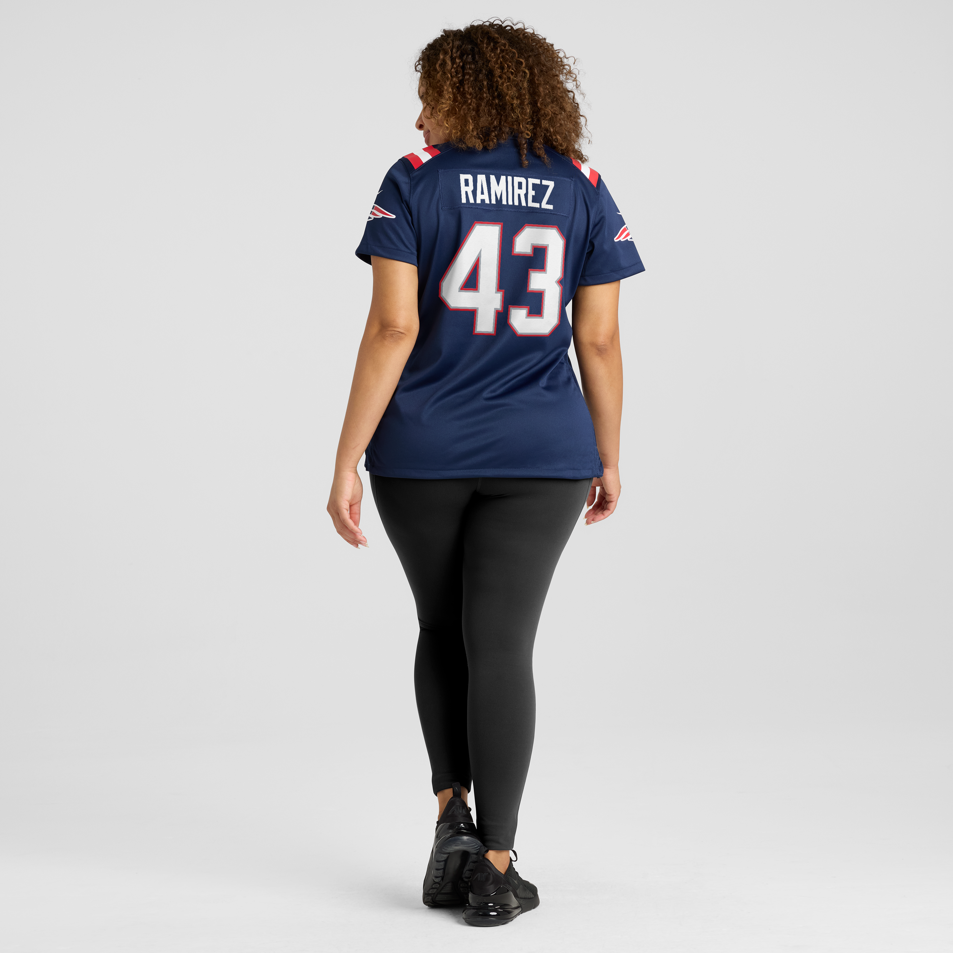 Women's Nike Jose Ramirez Navy New England Patriots Team Game Jersey