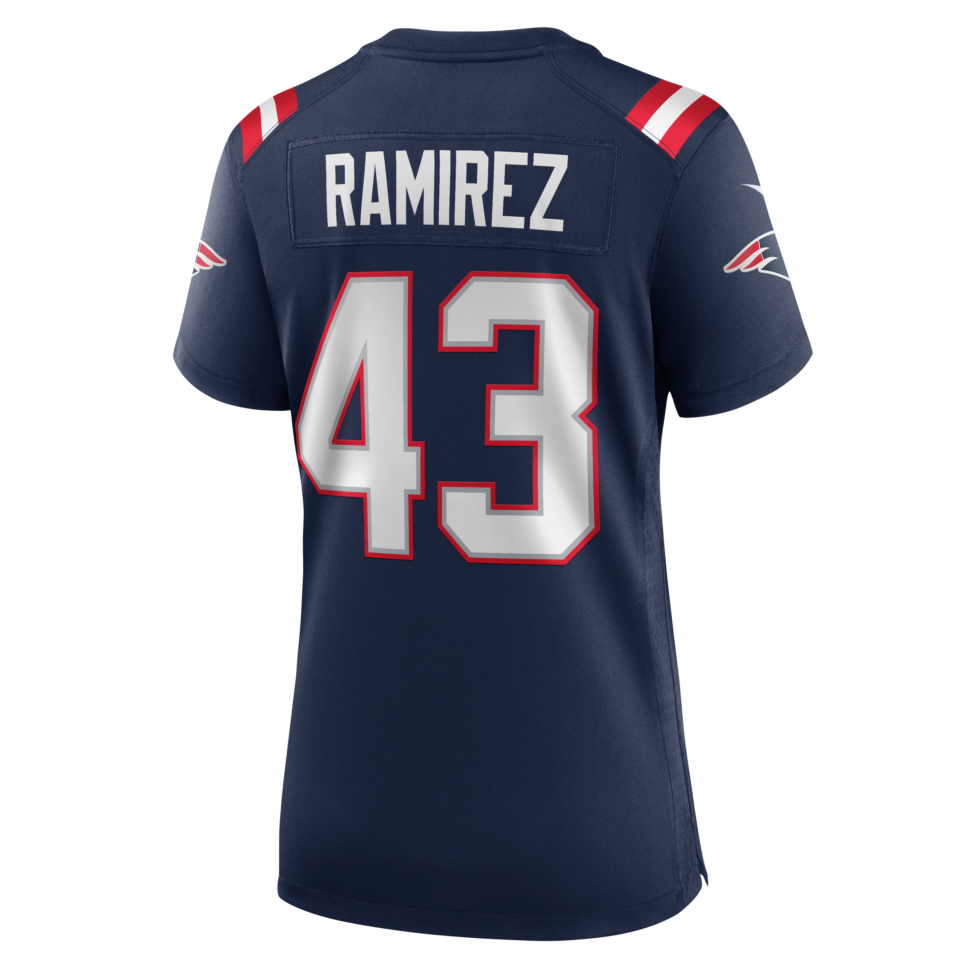 Women's Nike Jose Ramirez Navy New England Patriots Team Game Jersey