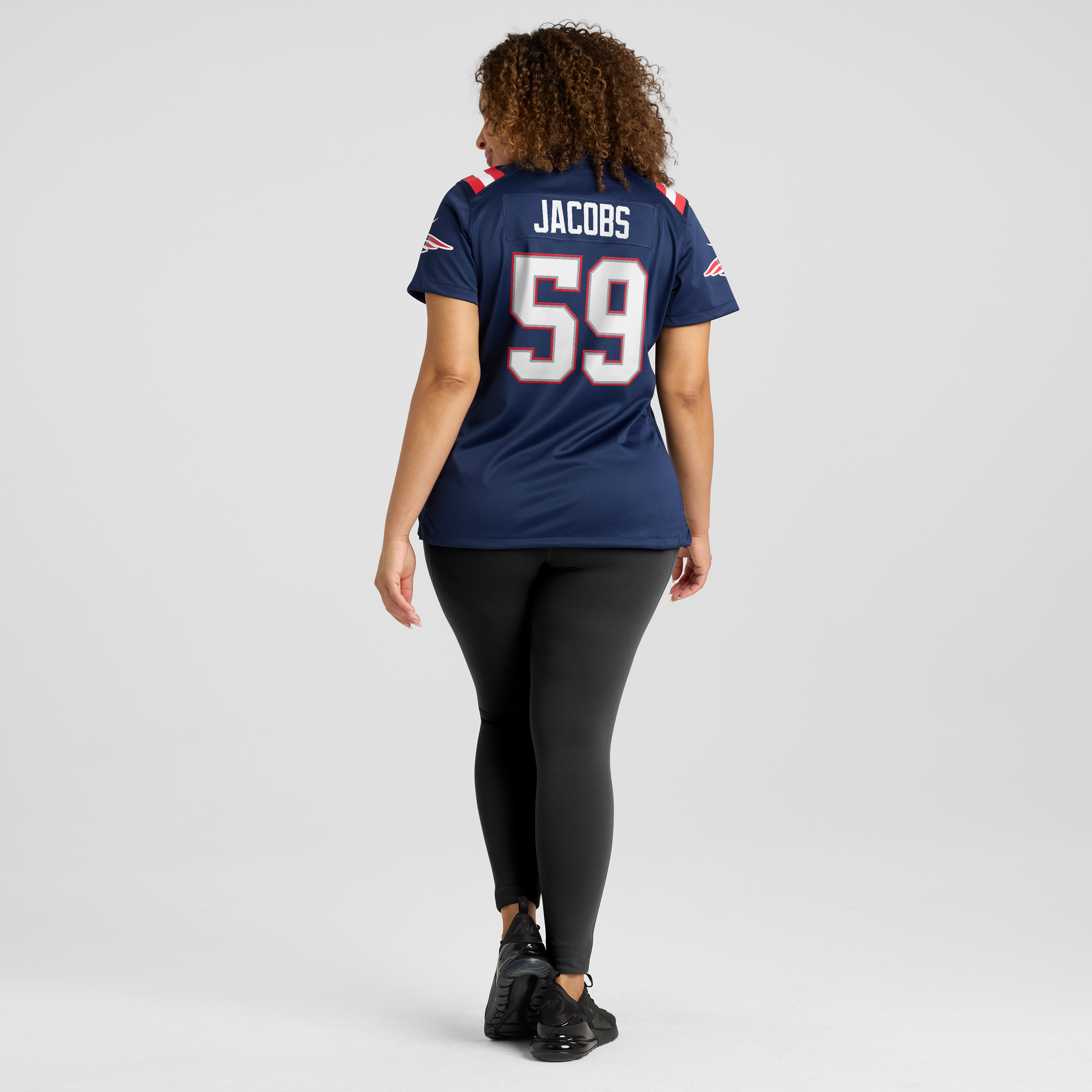 Women's Nike Khalil Jacobs Navy New England Patriots Team Game Jersey