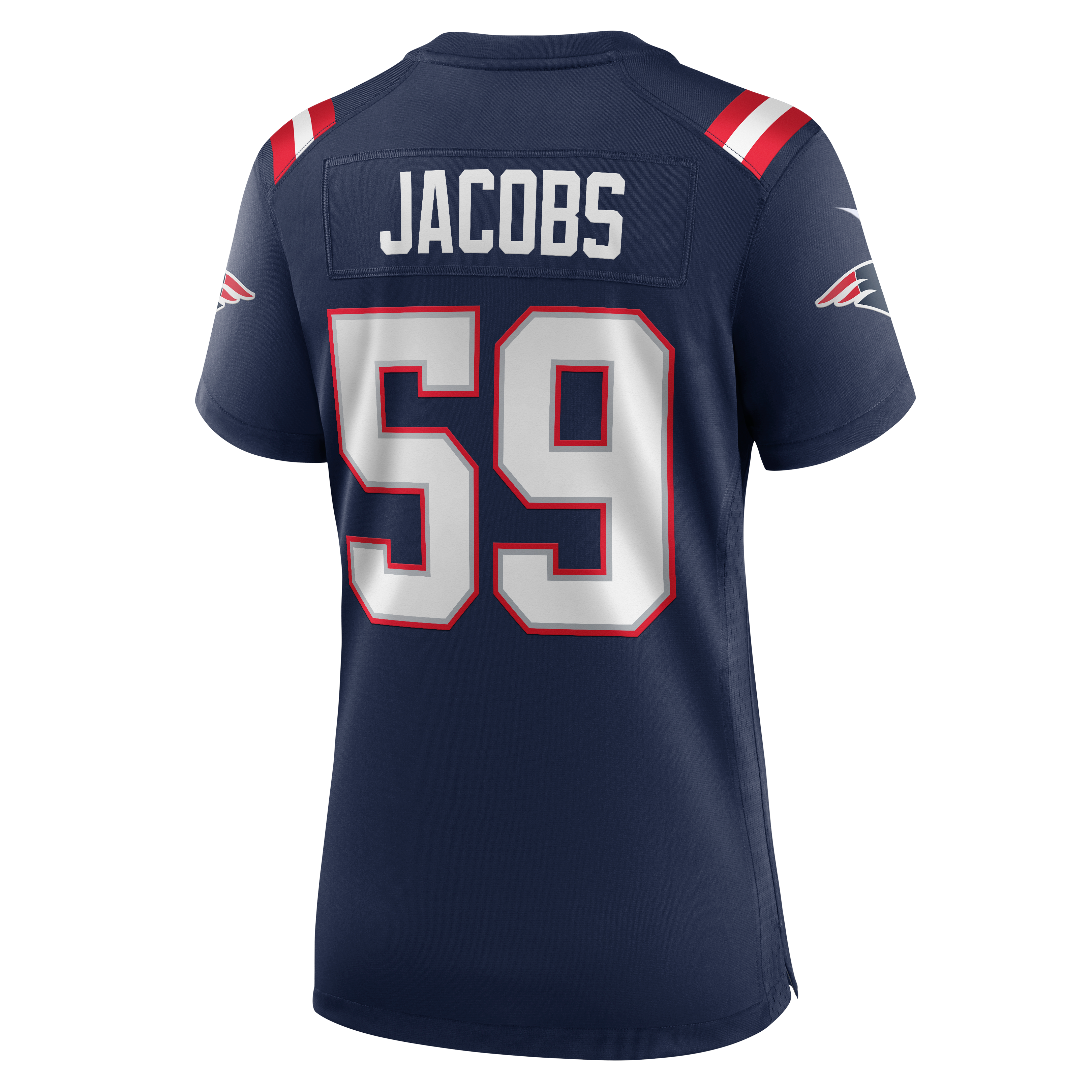 Women's Nike Khalil Jacobs Navy New England Patriots Team Game Jersey