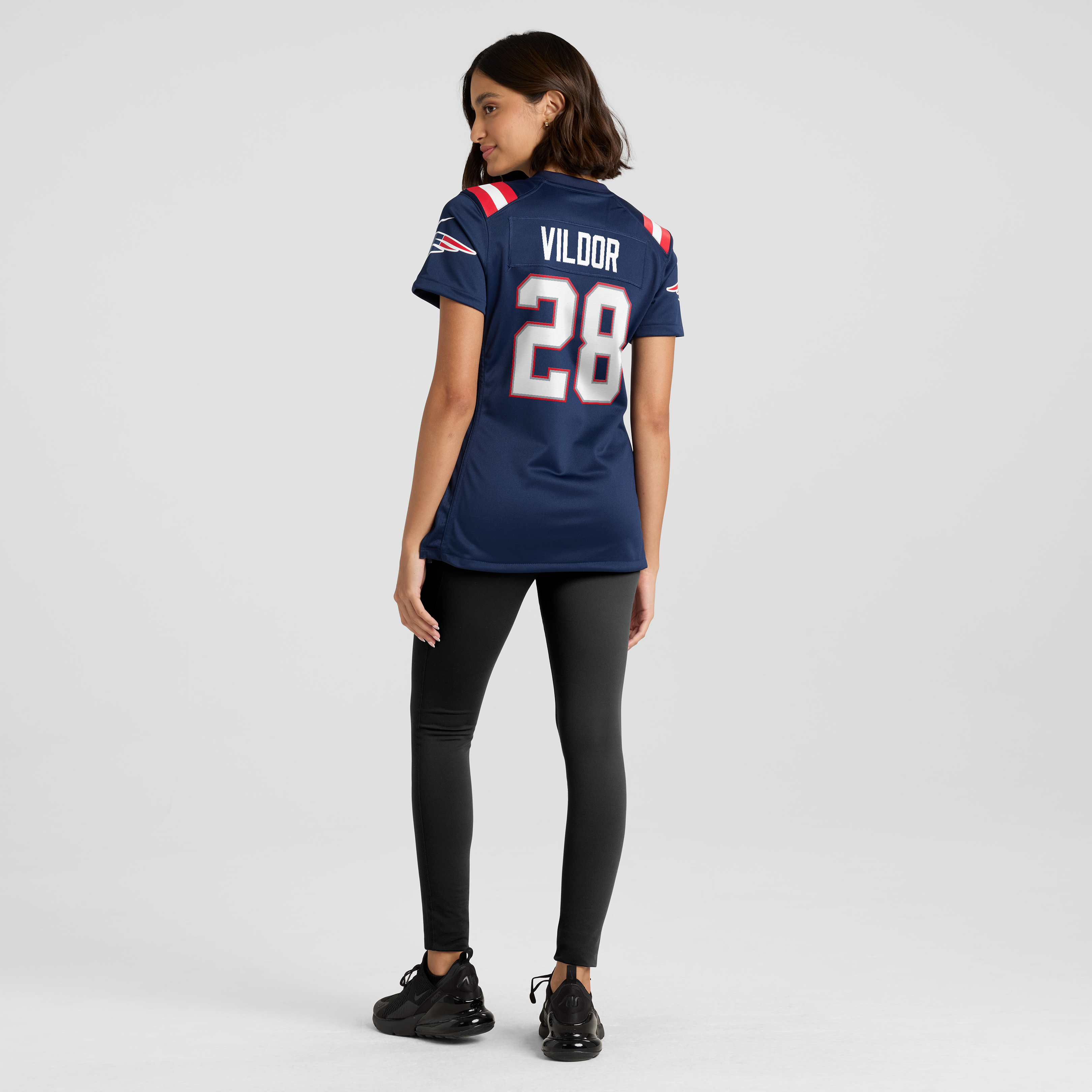 Women's Nike Kindle Vildor Navy New England Patriots Team Game Jersey