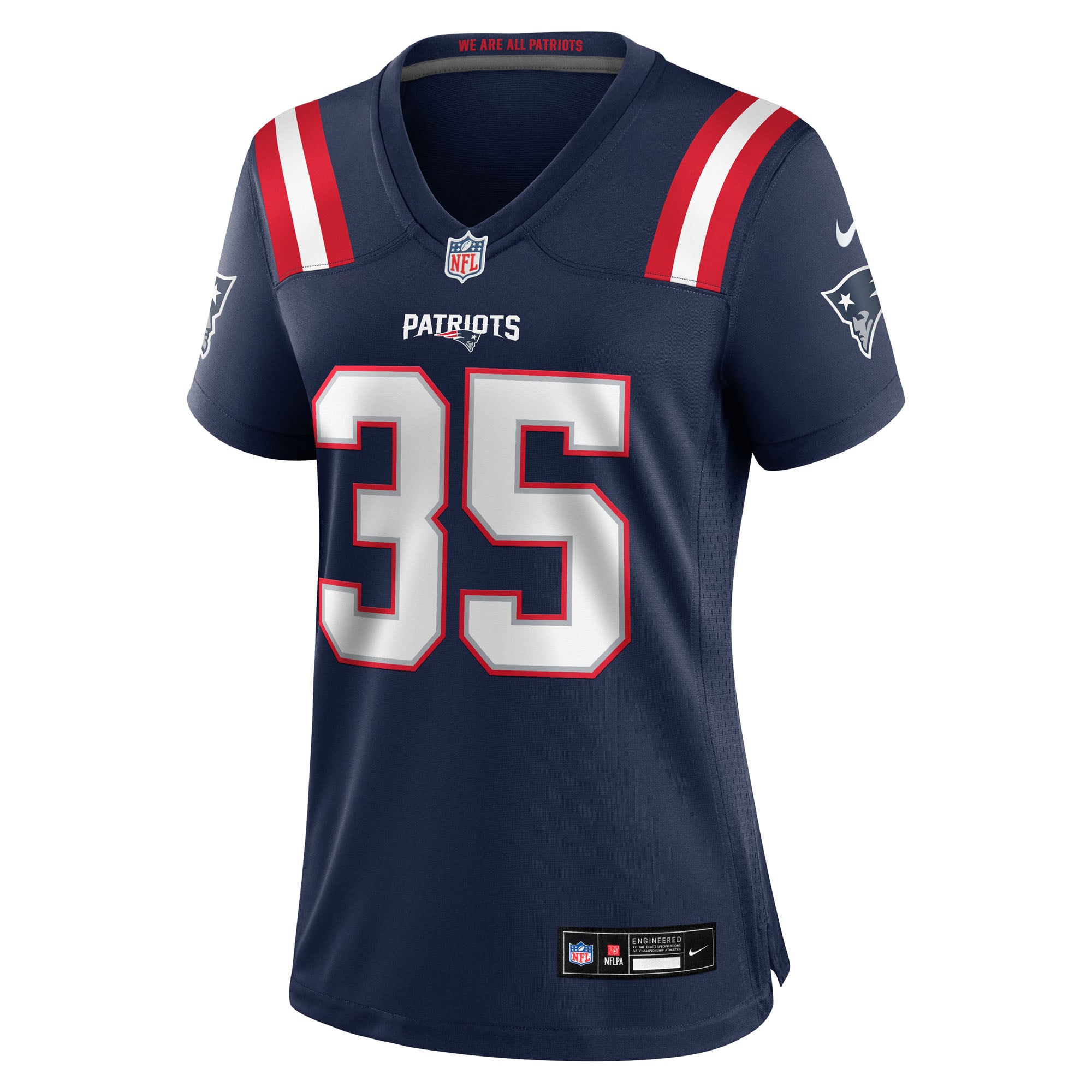 Maillot de match Nike K.J. Britt bleu marine des New England Patriots pour femmes