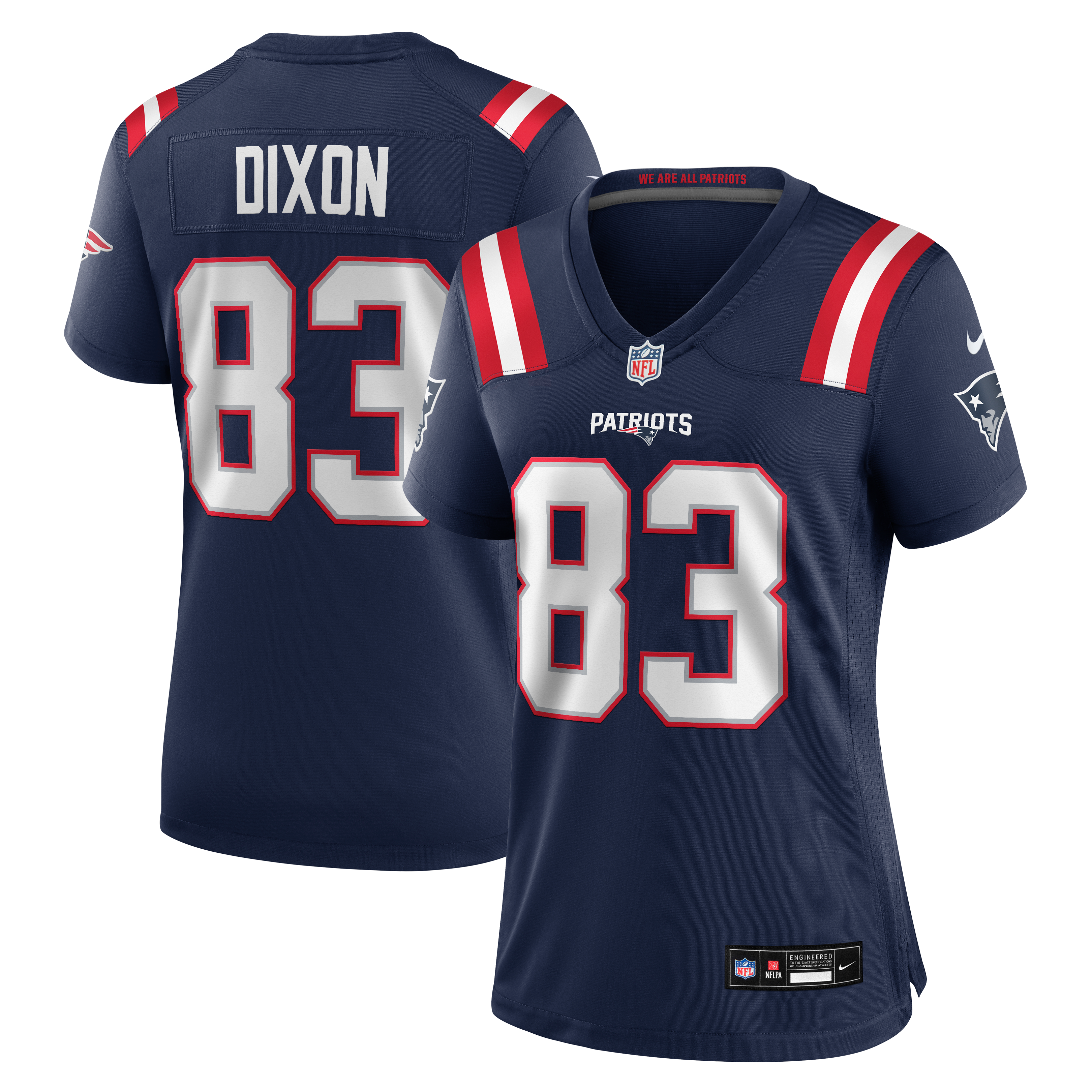 Women's Nike Kyle Dixon Navy New England Patriots Team Game Jersey