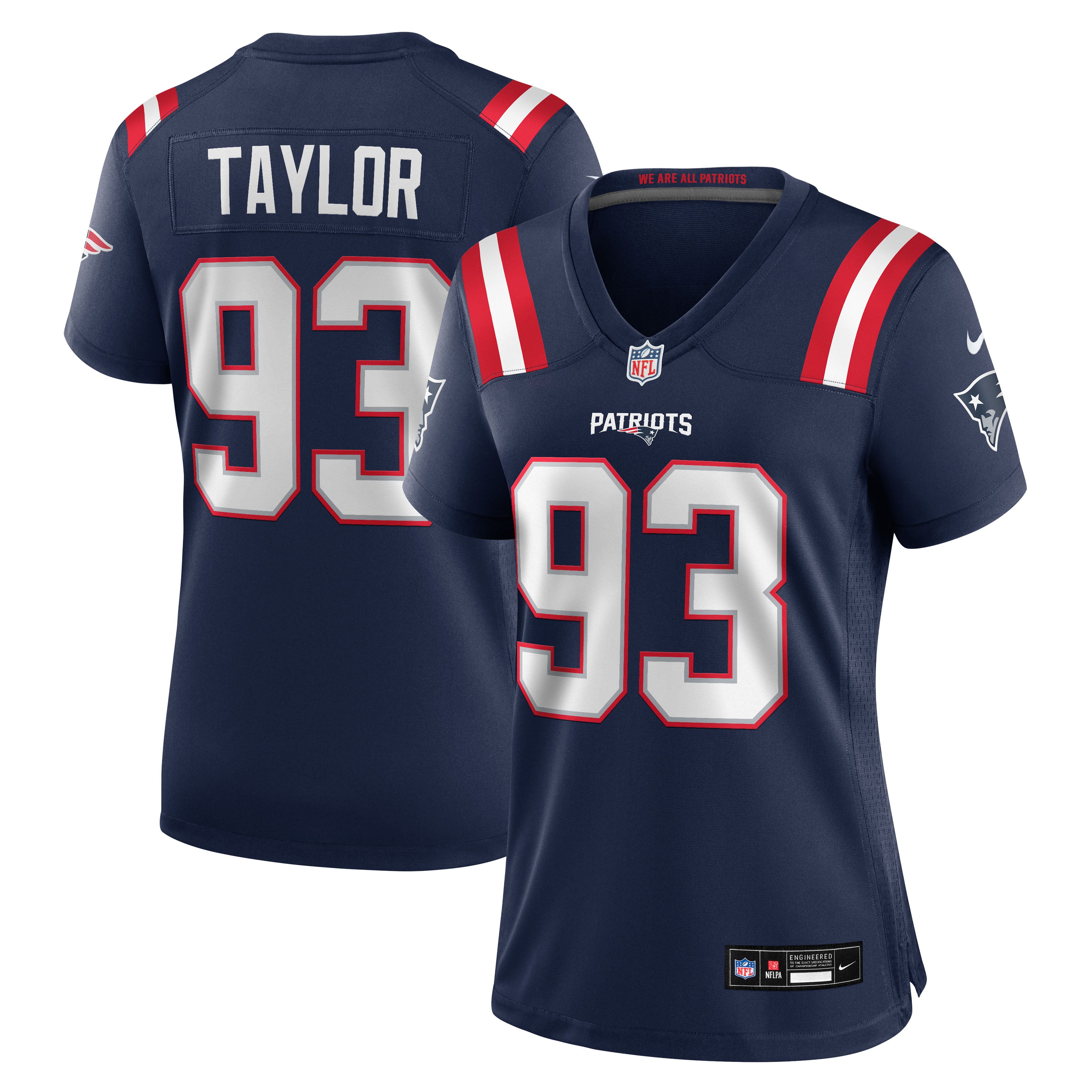 Women's Nike Leonard Taylor Navy New England Patriots Team Game Jersey