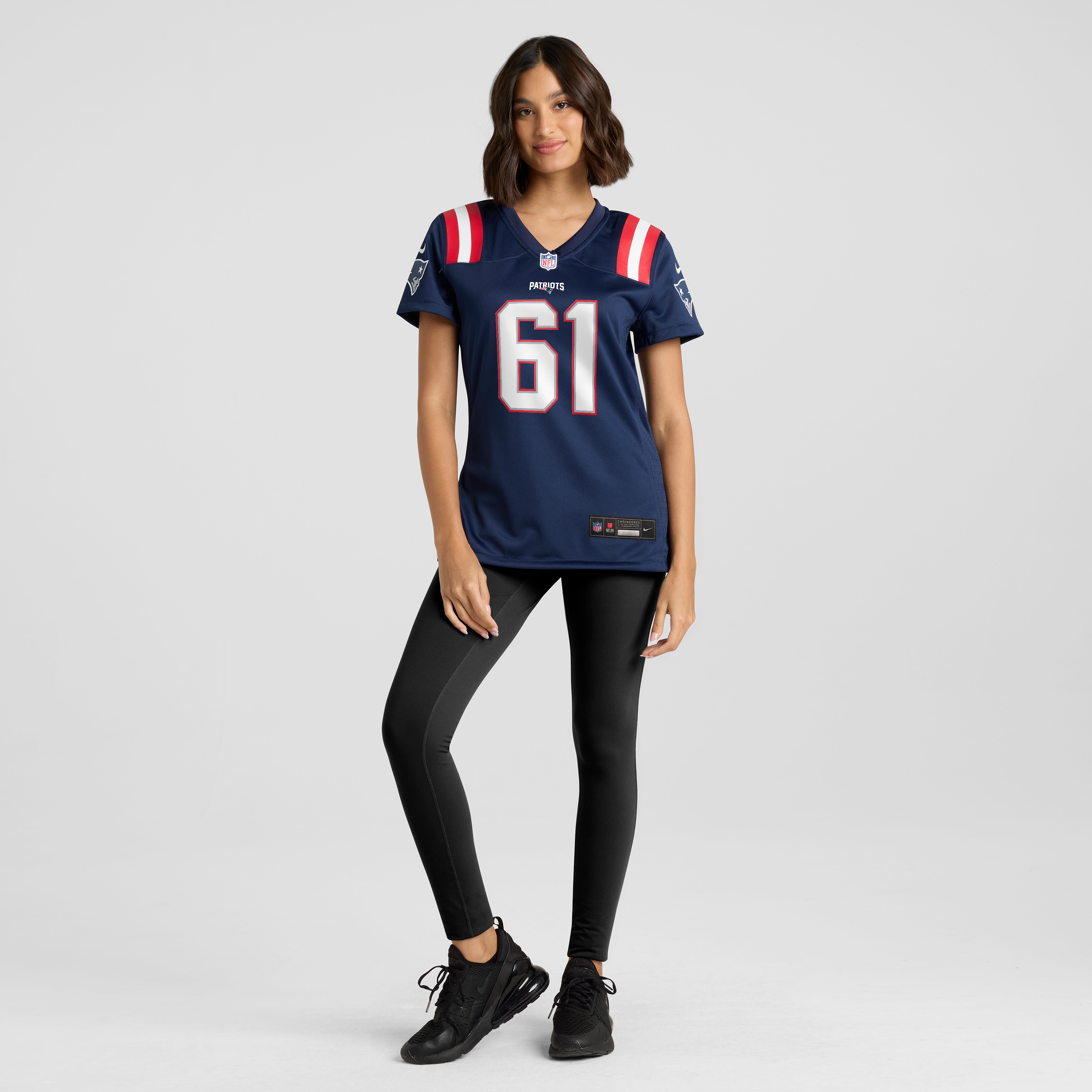 Women's Nike Lorenz Metz Navy New England Patriots Team Game Jersey