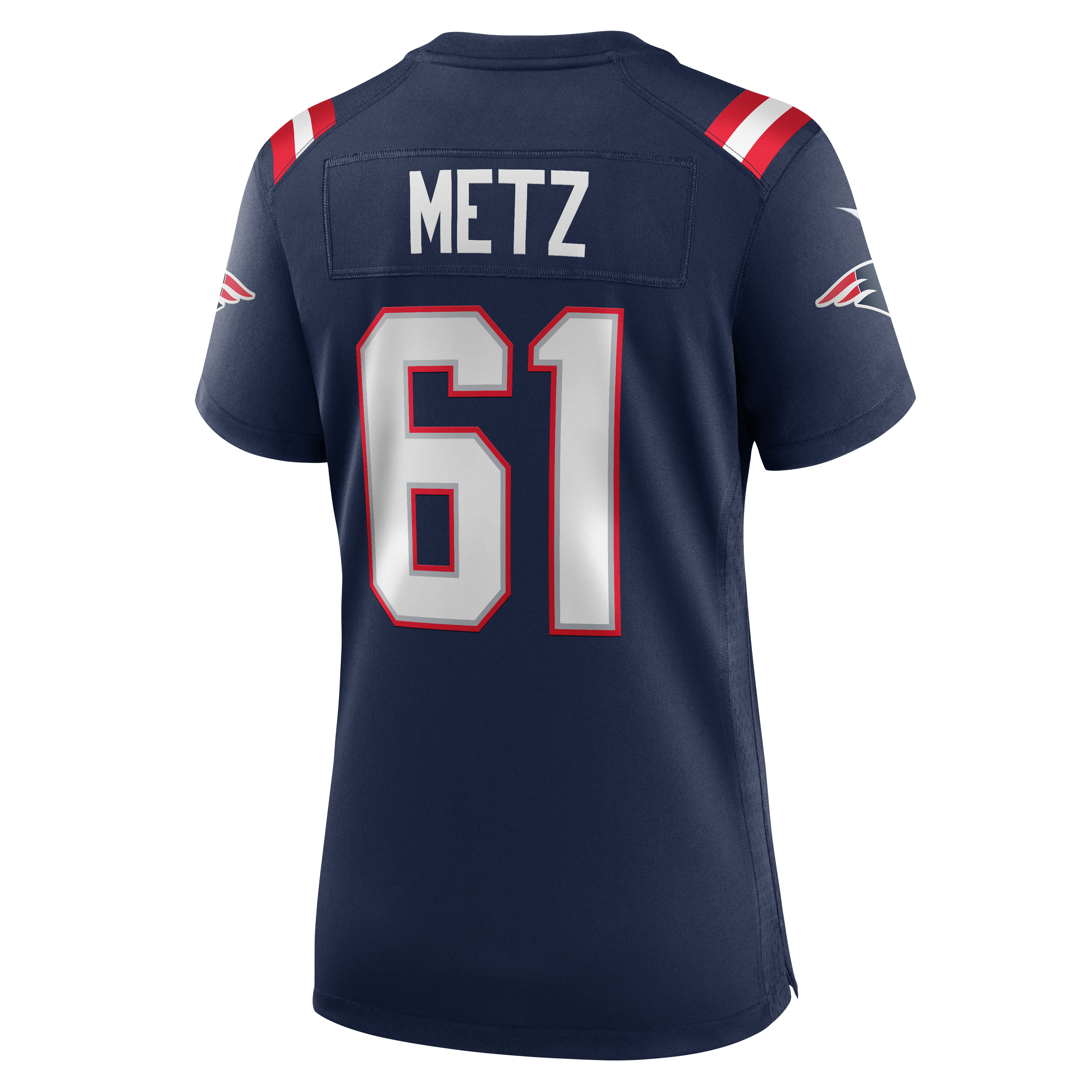 Women's Nike Lorenz Metz Navy New England Patriots Team Game Jersey