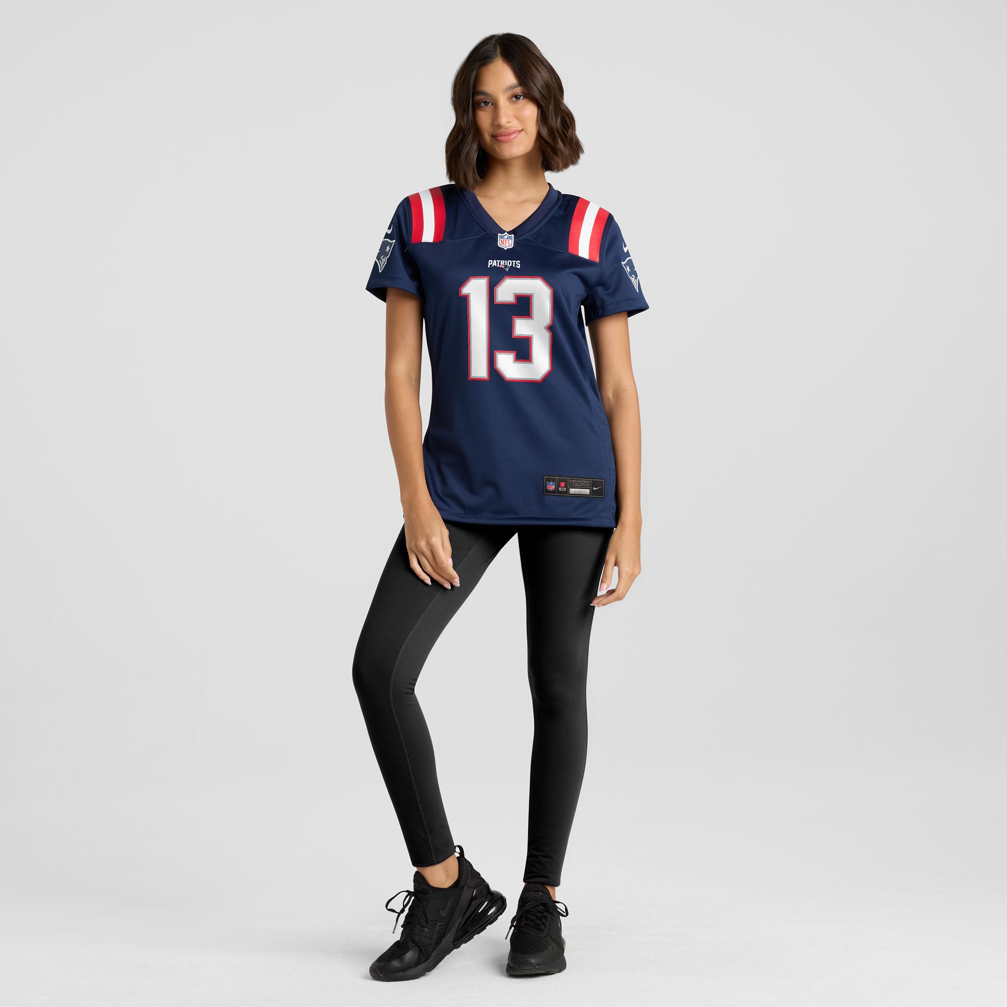 Women's Nike Mack Hollins  Navy New England Patriots Team Game Jersey