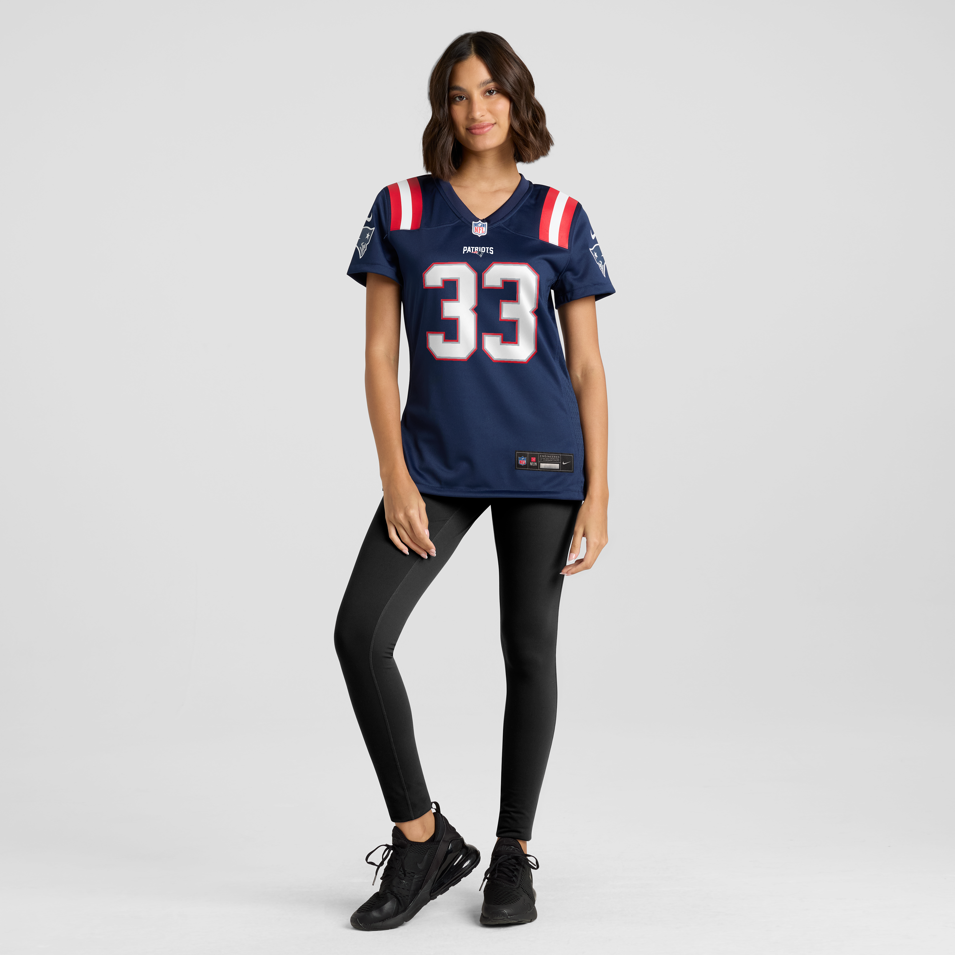 Women's Nike Mike Brown Navy New England Patriots Team Game Jersey