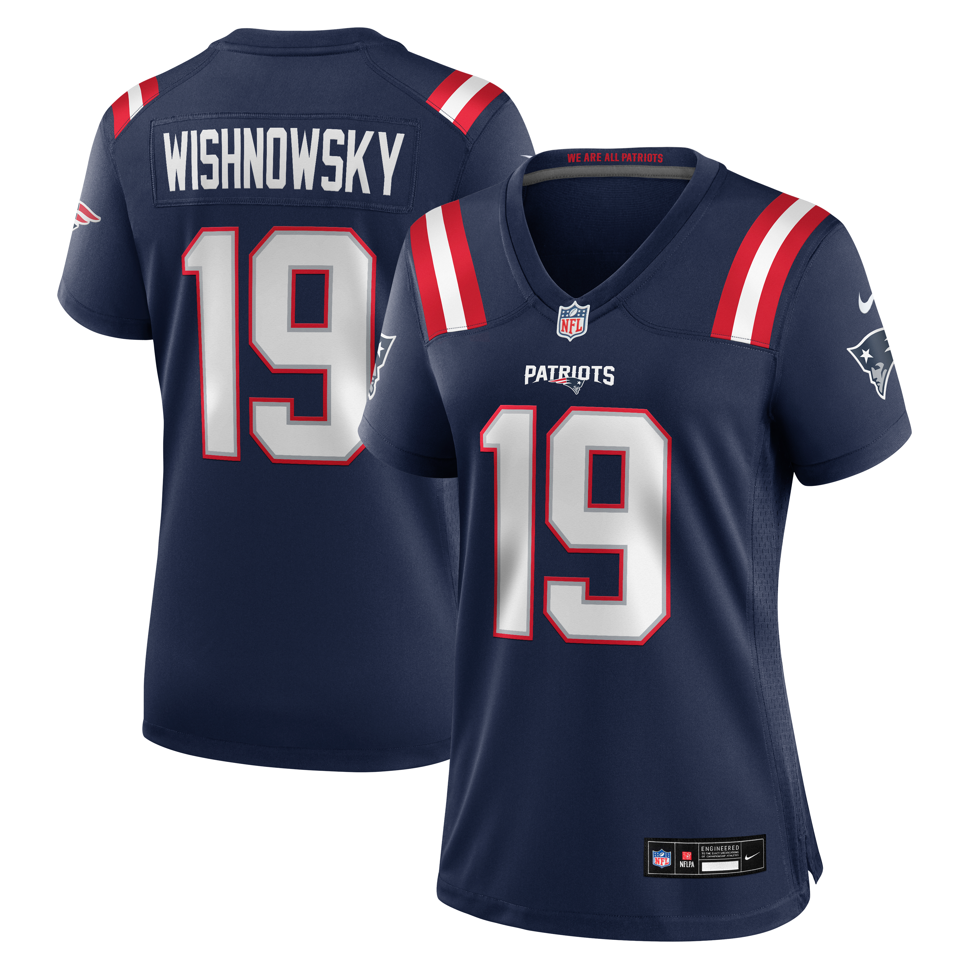 Women's Nike Mitch Wishnowsky Navy New England Patriots Team Game Jersey