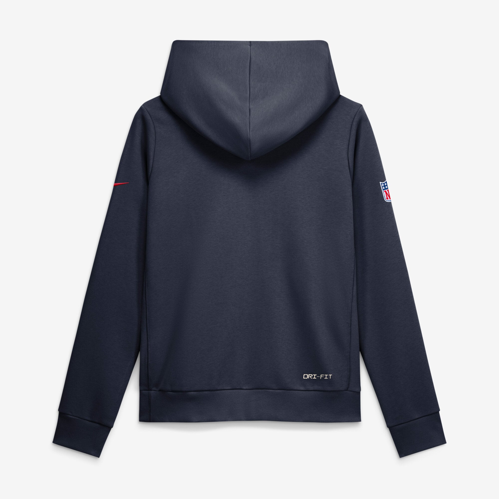 Sweat à capuche Nike Dri-FIT bleu marine pour femme, édition standard New England Patriots.