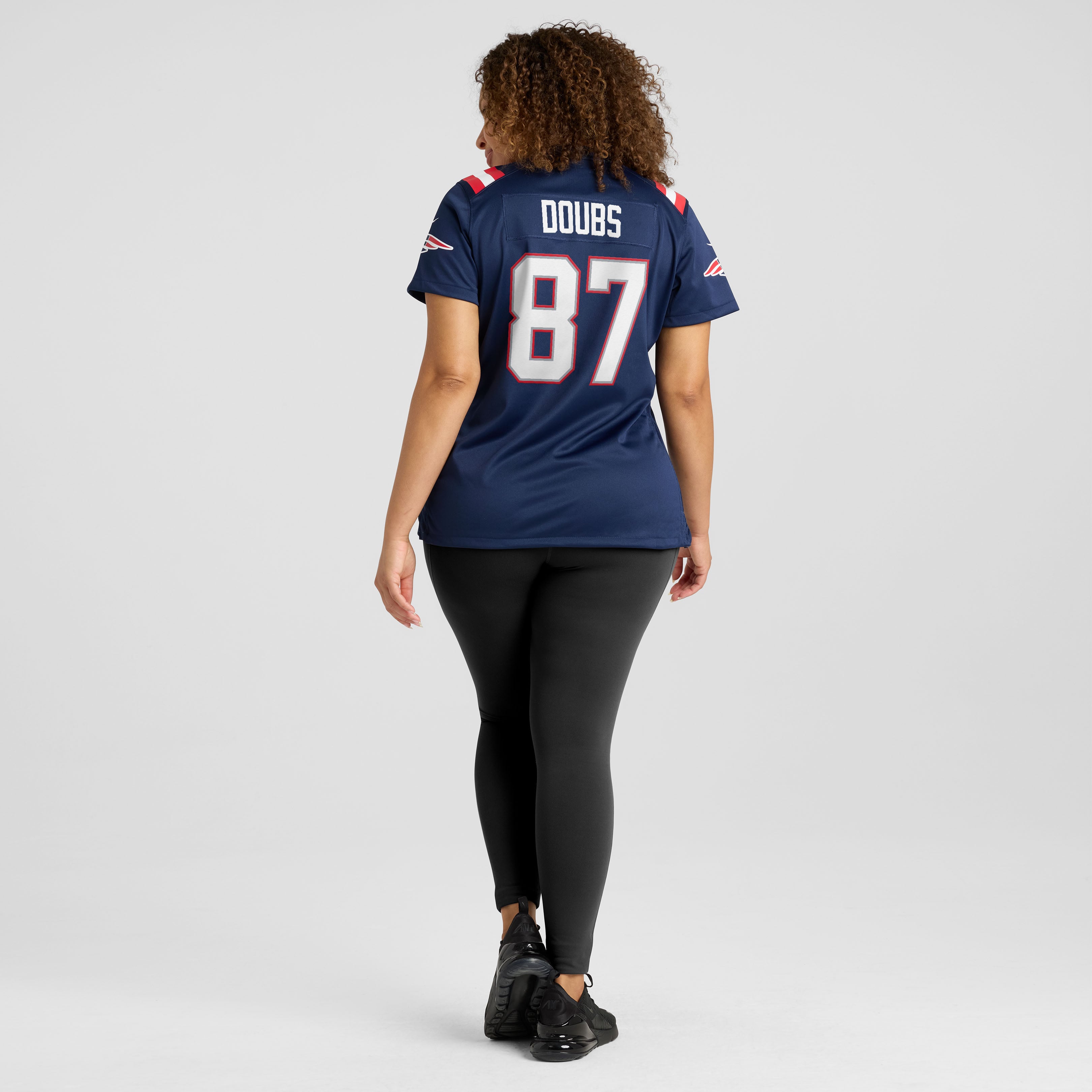 Women's Nike Romeo Doubs Navy New England Patriots Team Game Jersey