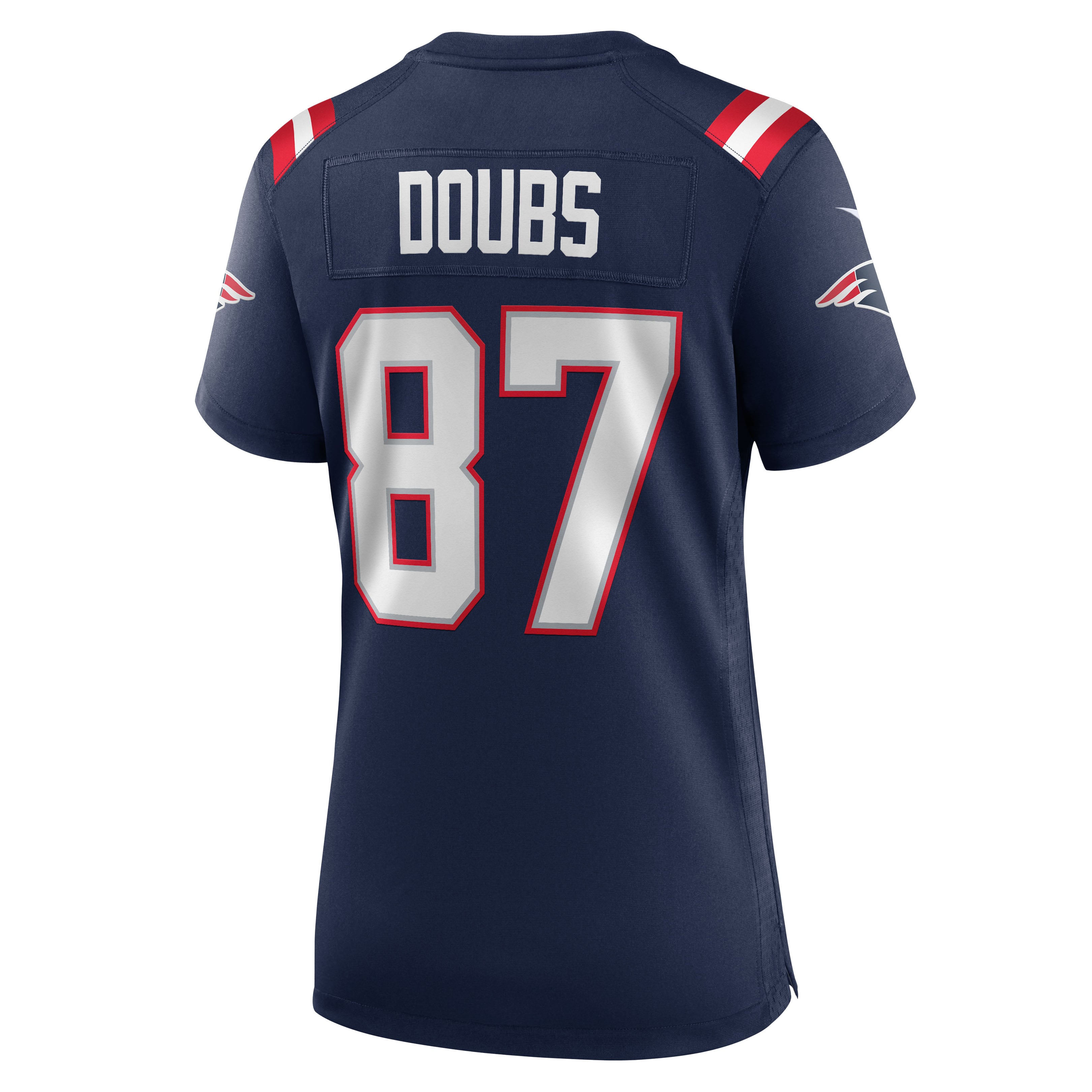 Women's Nike Romeo Doubs Navy New England Patriots Team Game Jersey