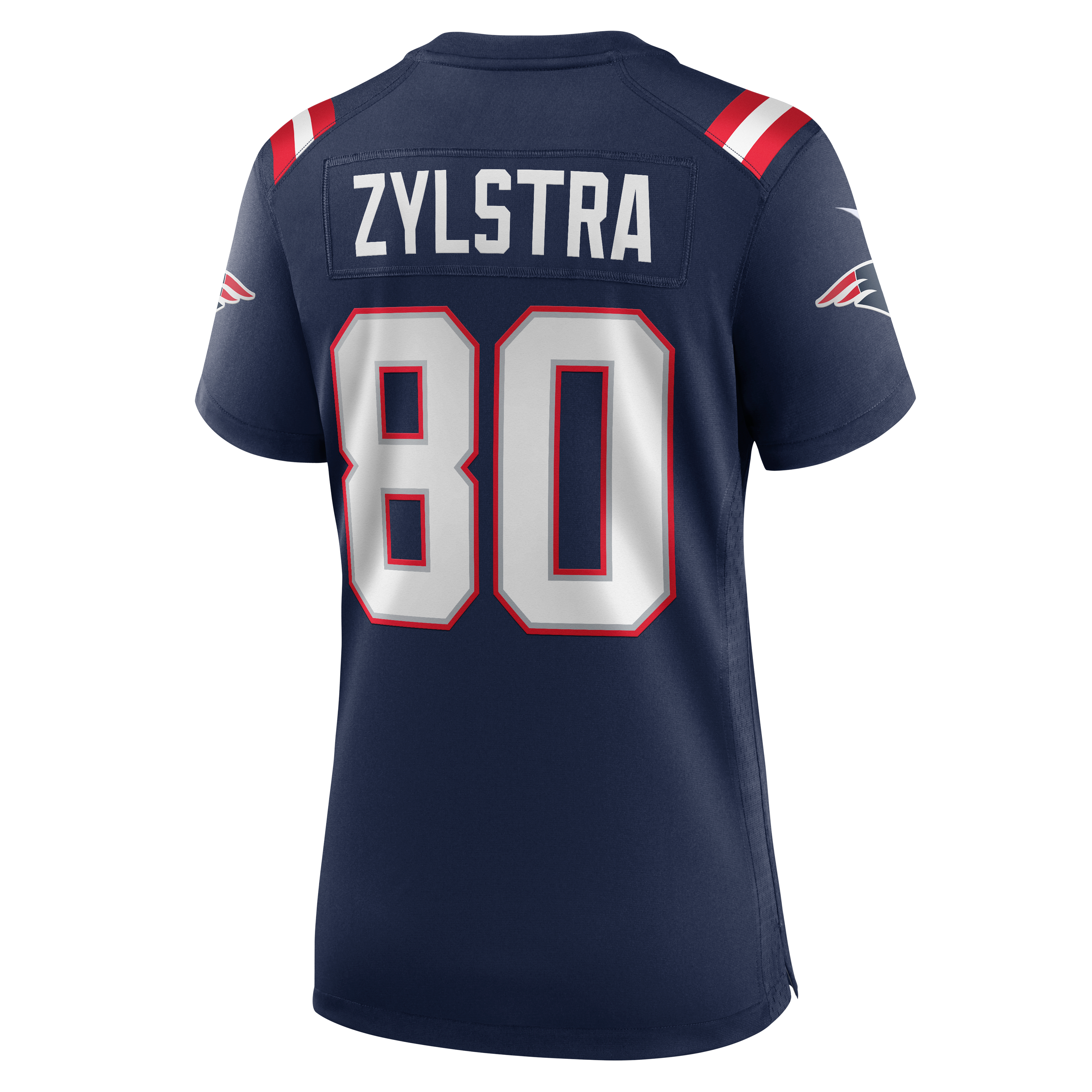 Women's Nike Shane Zylstra Navy New England Patriots Team Game Jersey