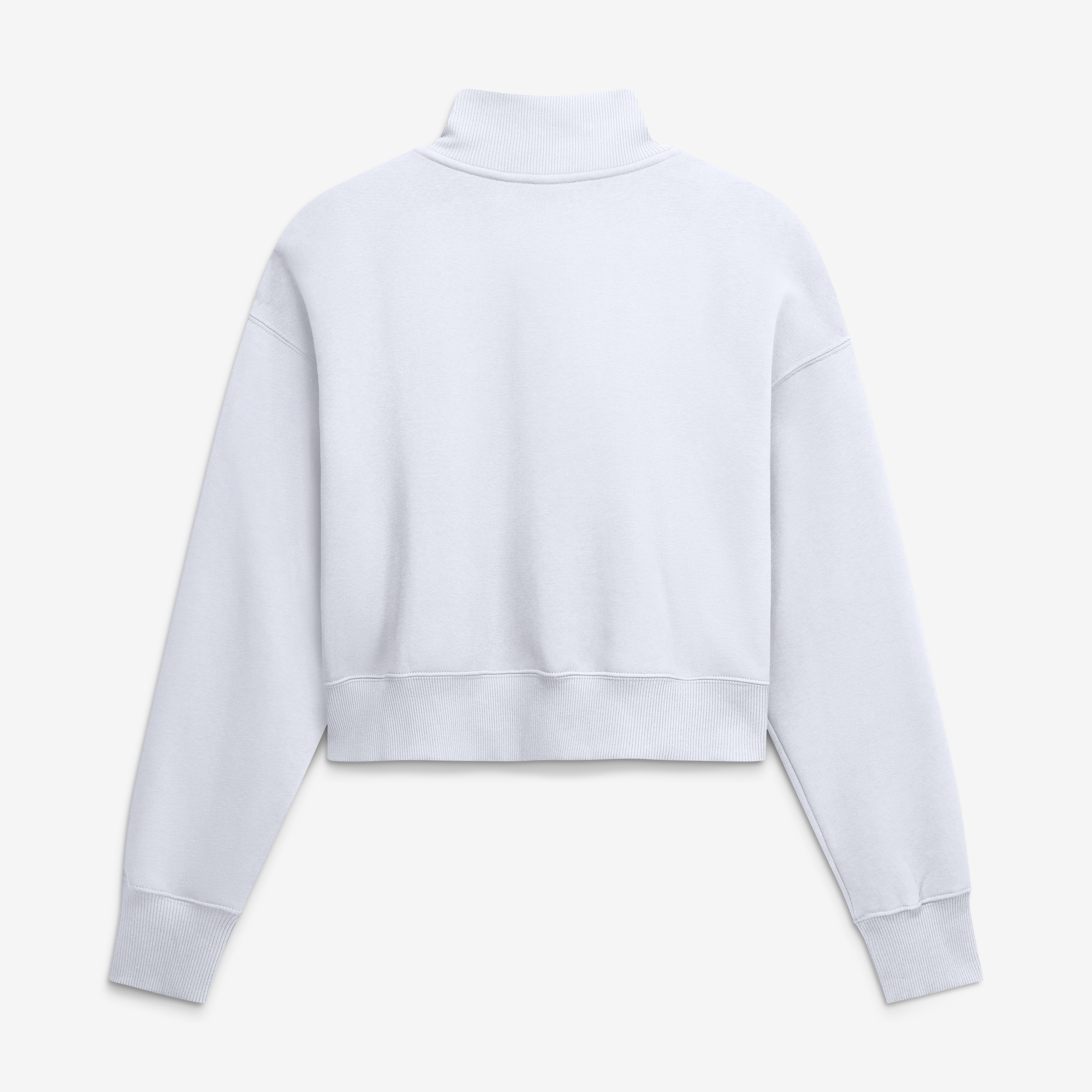 Women's Nike White New England Patriots Oversized Phoenix Fleece Cropped Quarter-Zip Sweatshirt