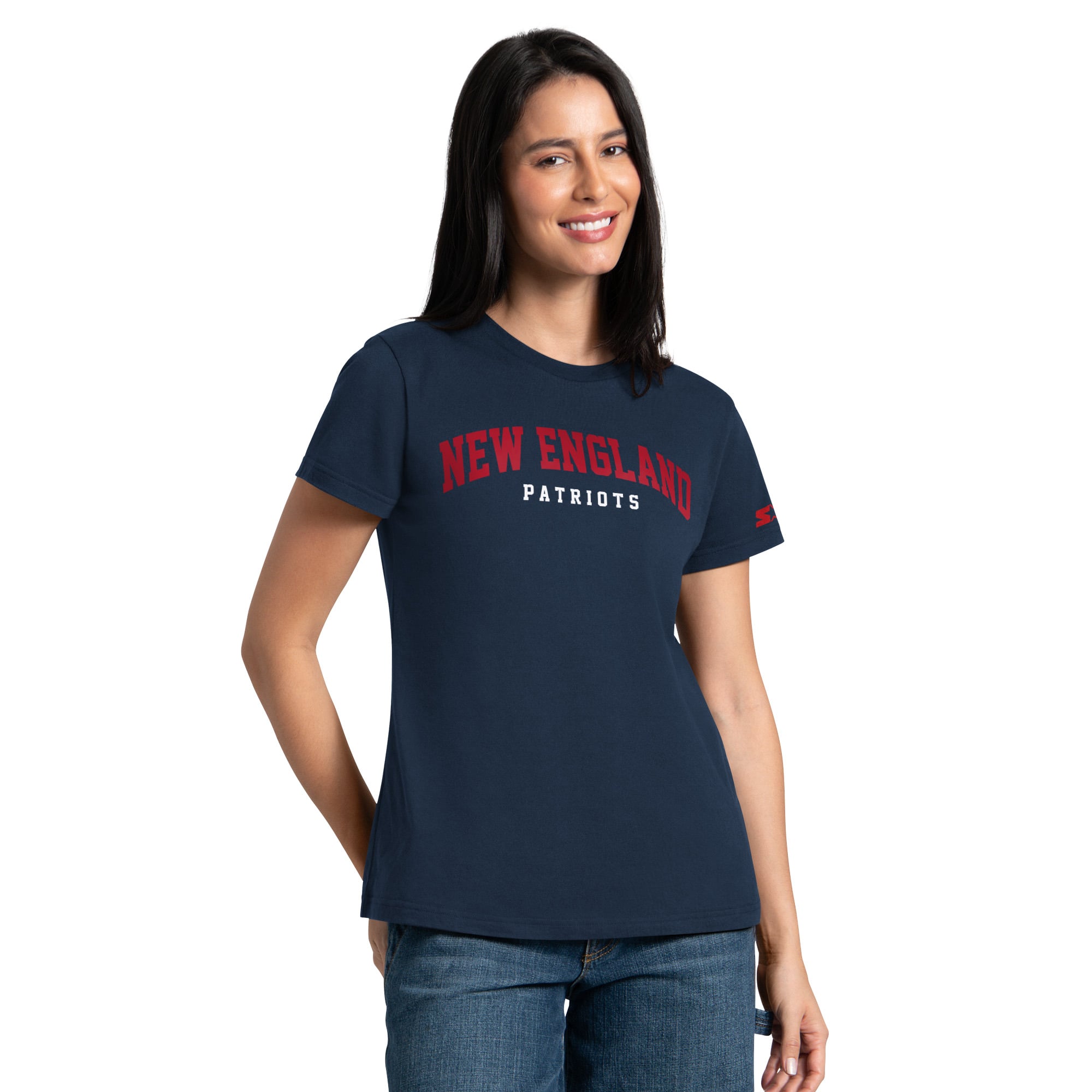 Lot de t-shirts Starter pour femmes, bleu marine et rouge, New England Patriots