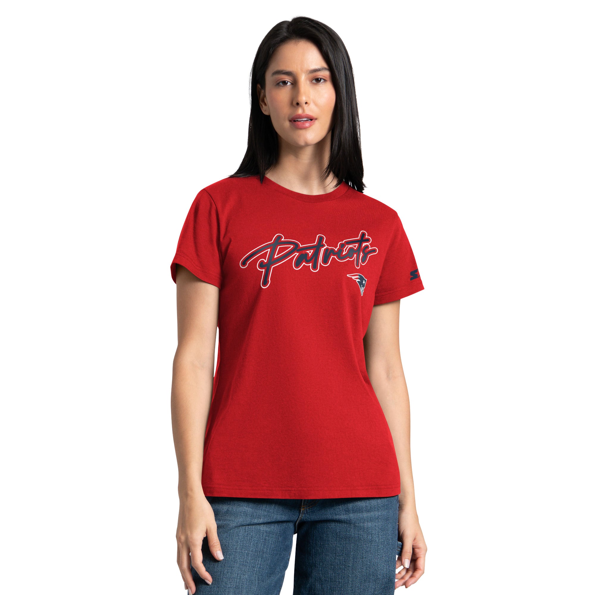 Lot de t-shirts Starter pour femmes, bleu marine et rouge, New England Patriots