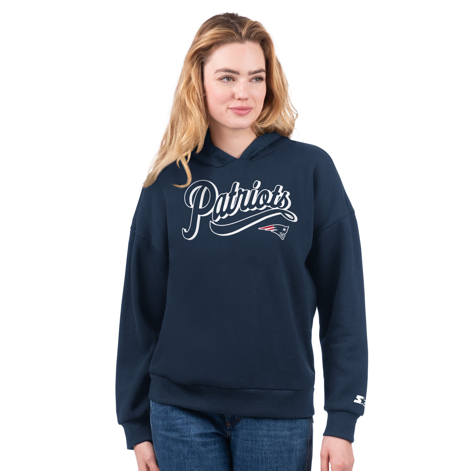 Women's Starter  Red/Navy New England Patriots Hoodie & T-Shirt Combo Pack